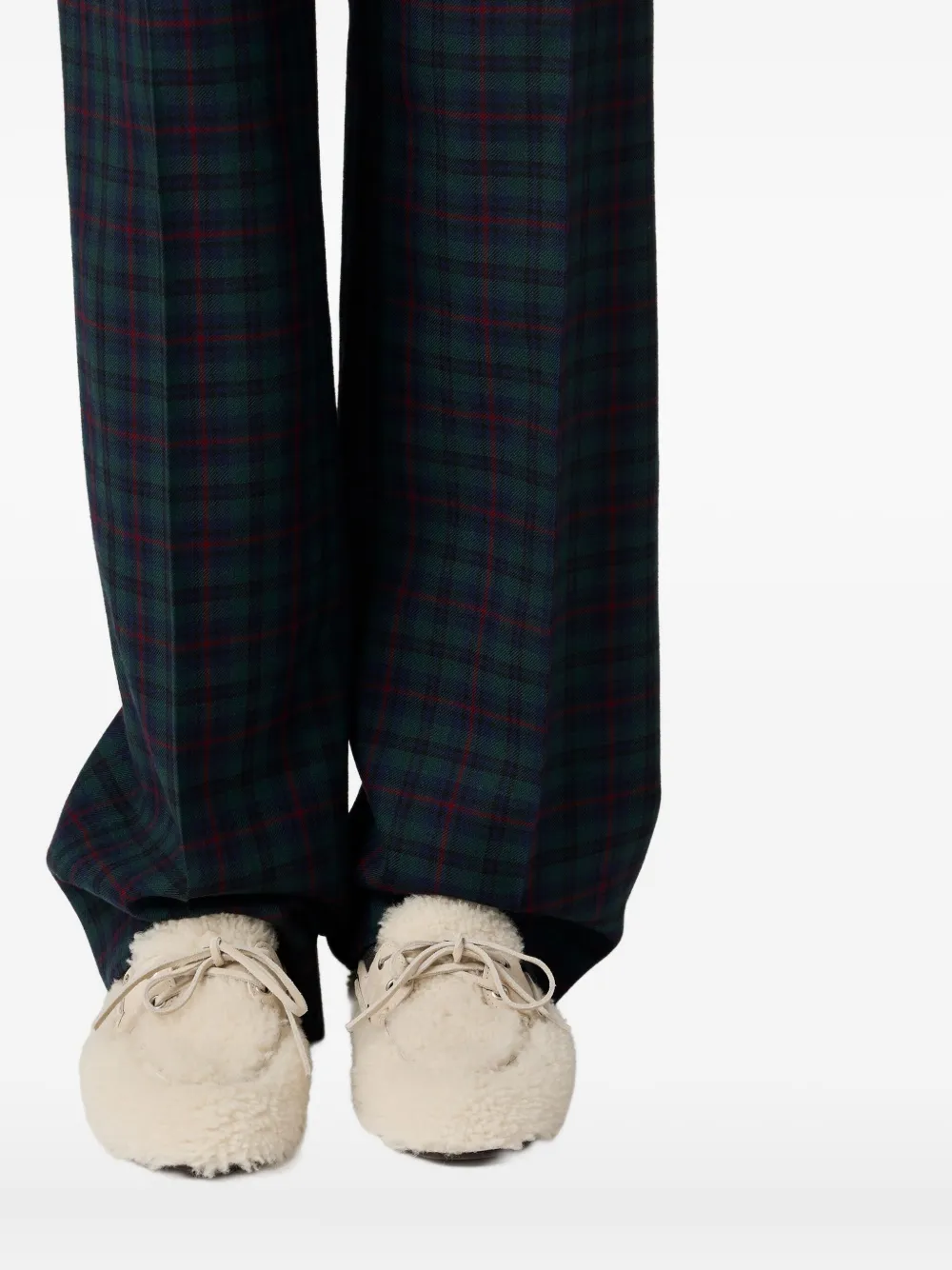 Miu Miu Shearing Loafers In Neutral