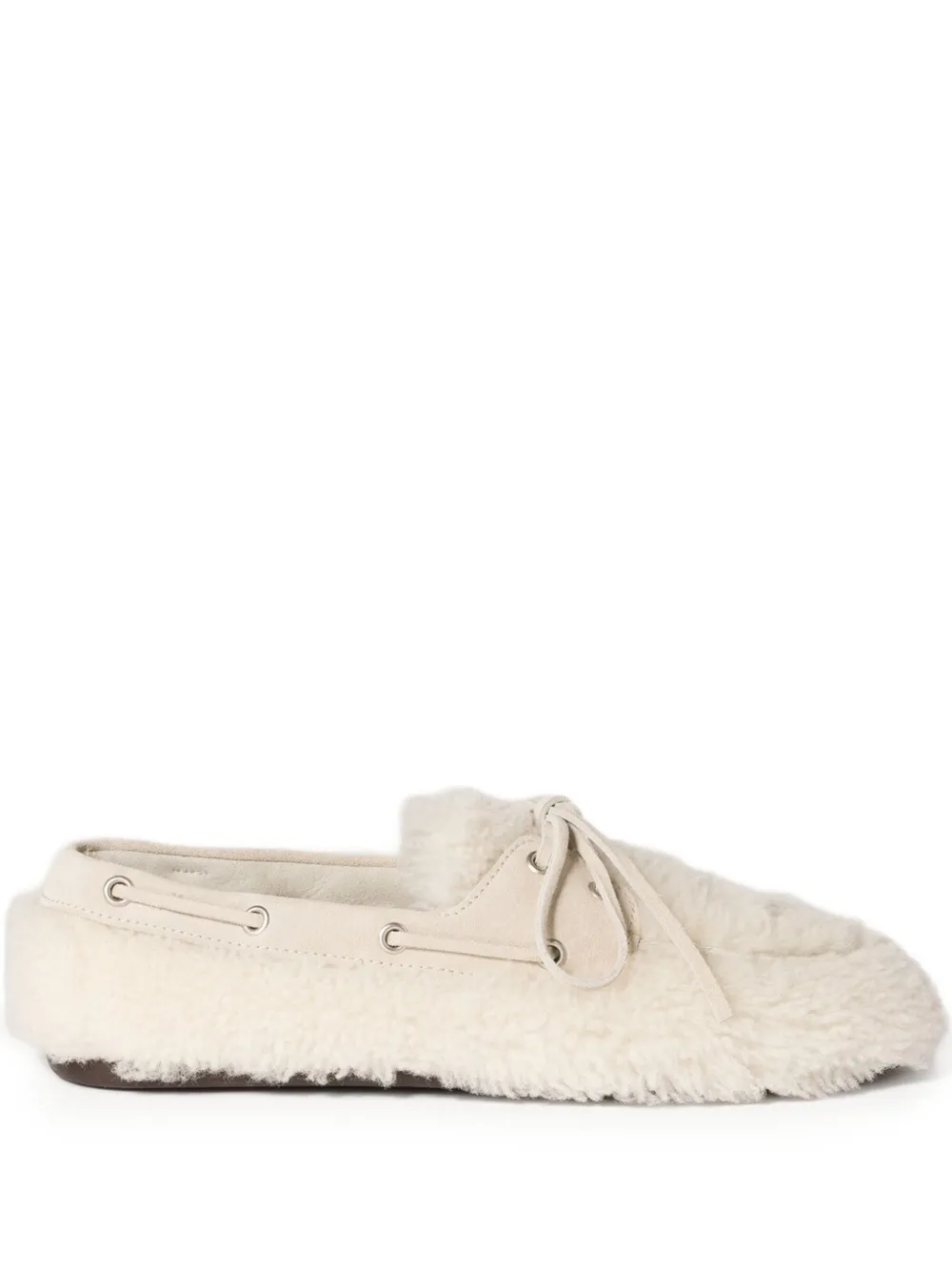 Miu Miu shearling loafers | Neutrals | Image 1