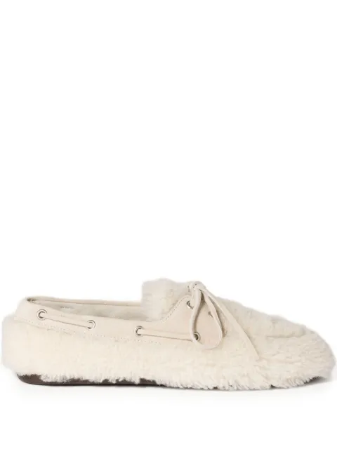 Miu Miu mocassins en peau lainée