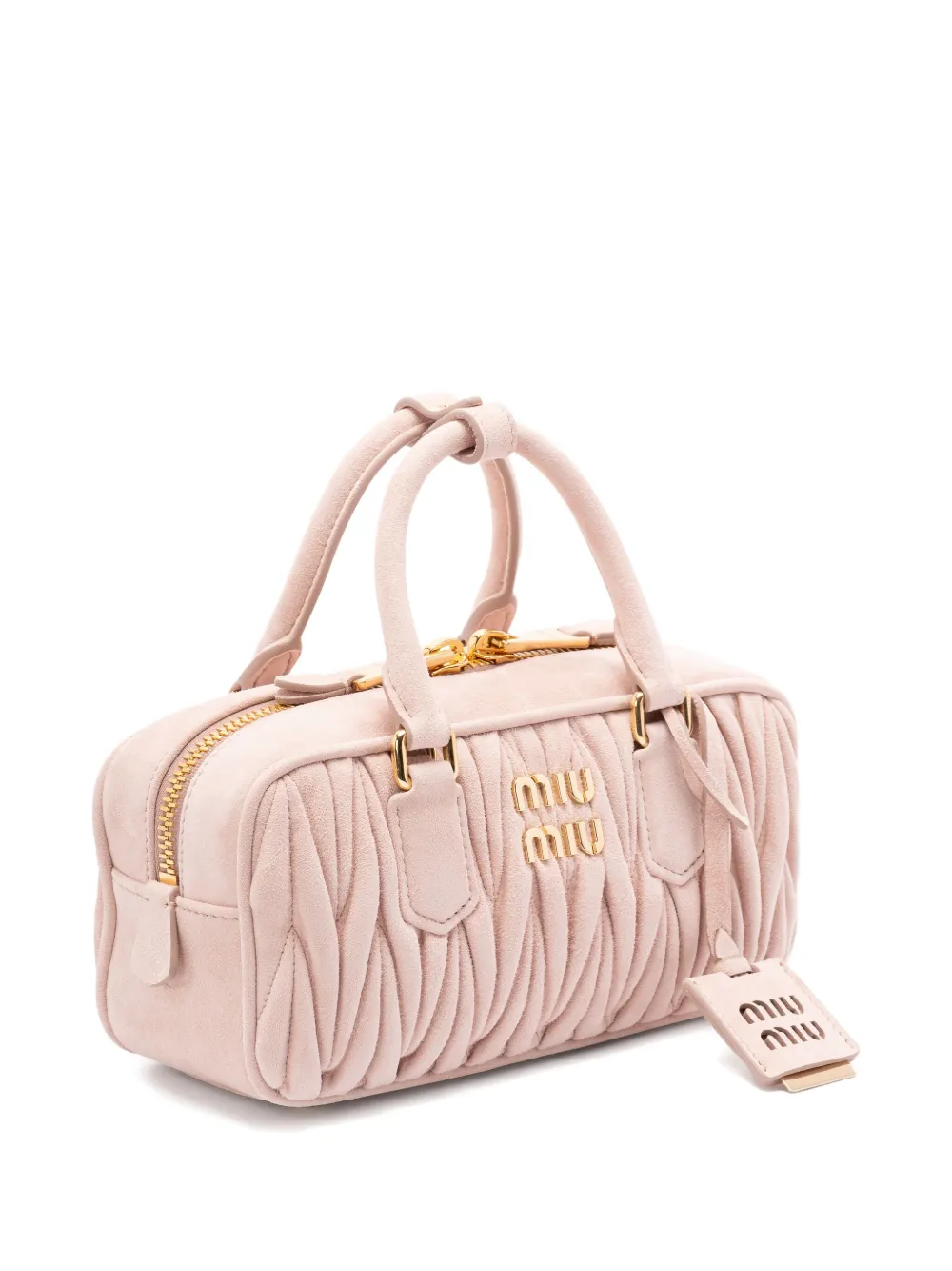 Miu Miu Zipper Shoulder Bag In Neutral