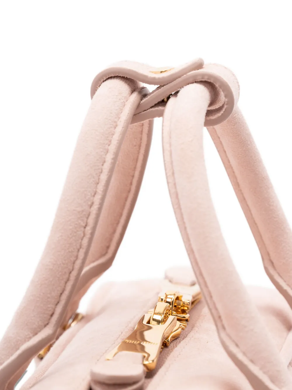 Miu Miu Zipper Shoulder Bag In Neutral