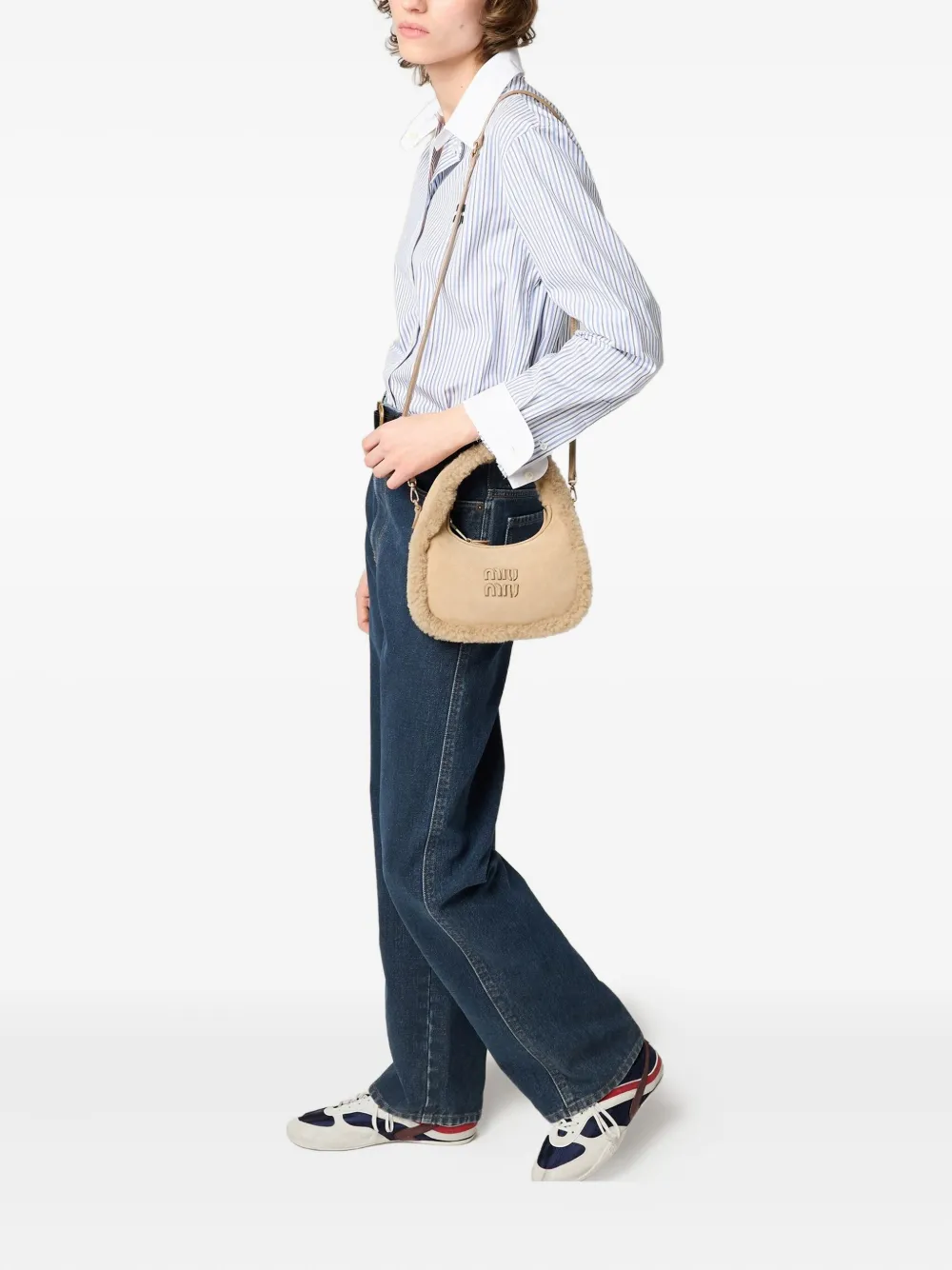 Miu Miu Wander Shoulder Bag In Brown