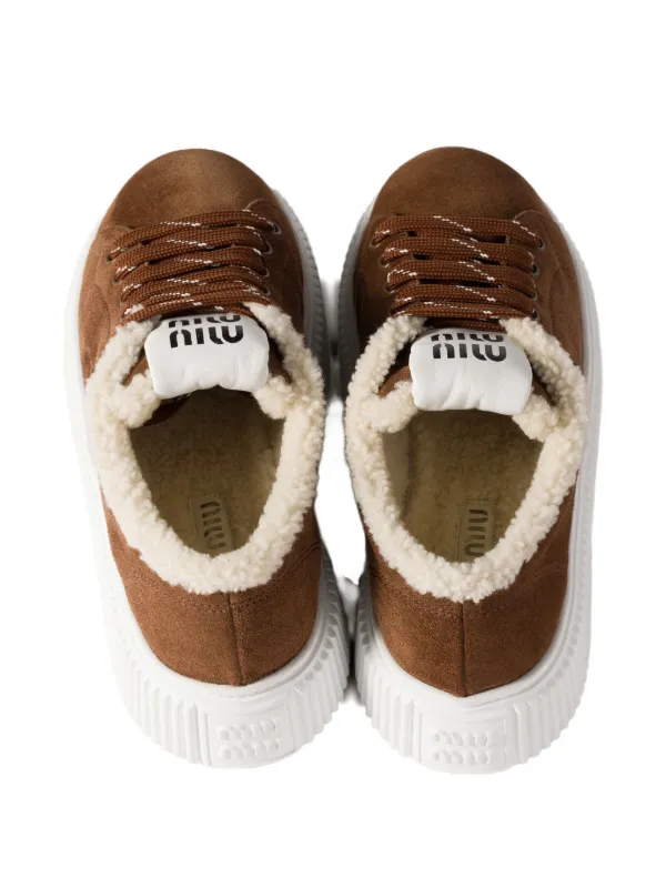 Miu Miu Suede Sneakers Brown FARFETCH PT