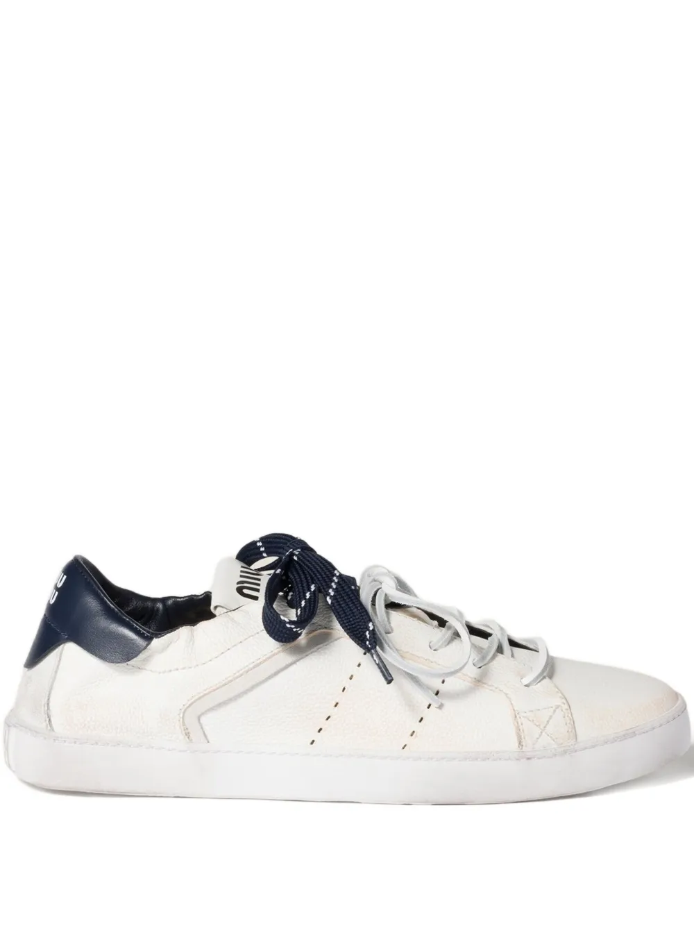 Miu Miu Deco leather sneakers | Neutrals | Image 1