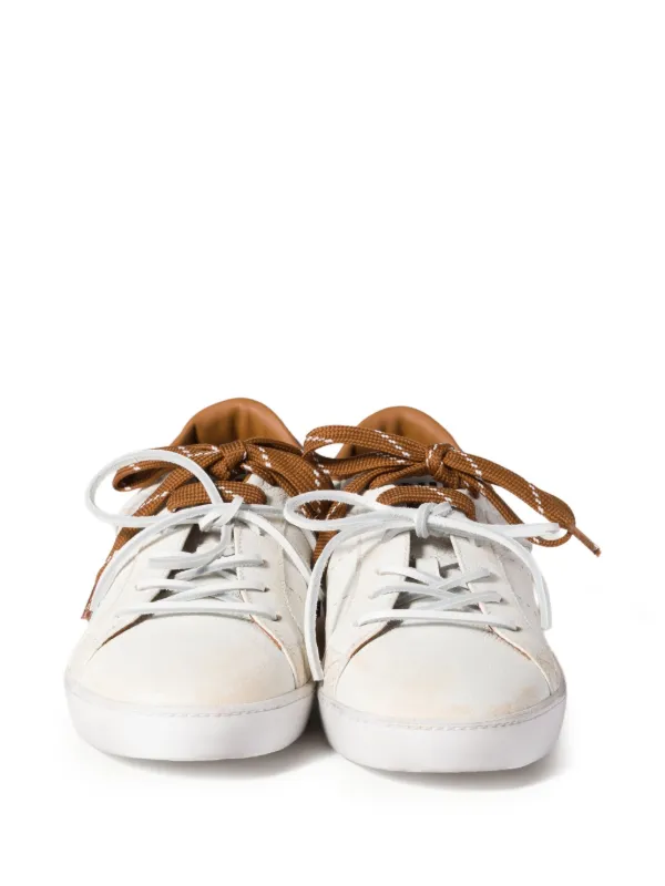 Miu Miu Deco Leather Sneakers | White | FARFETCH UK