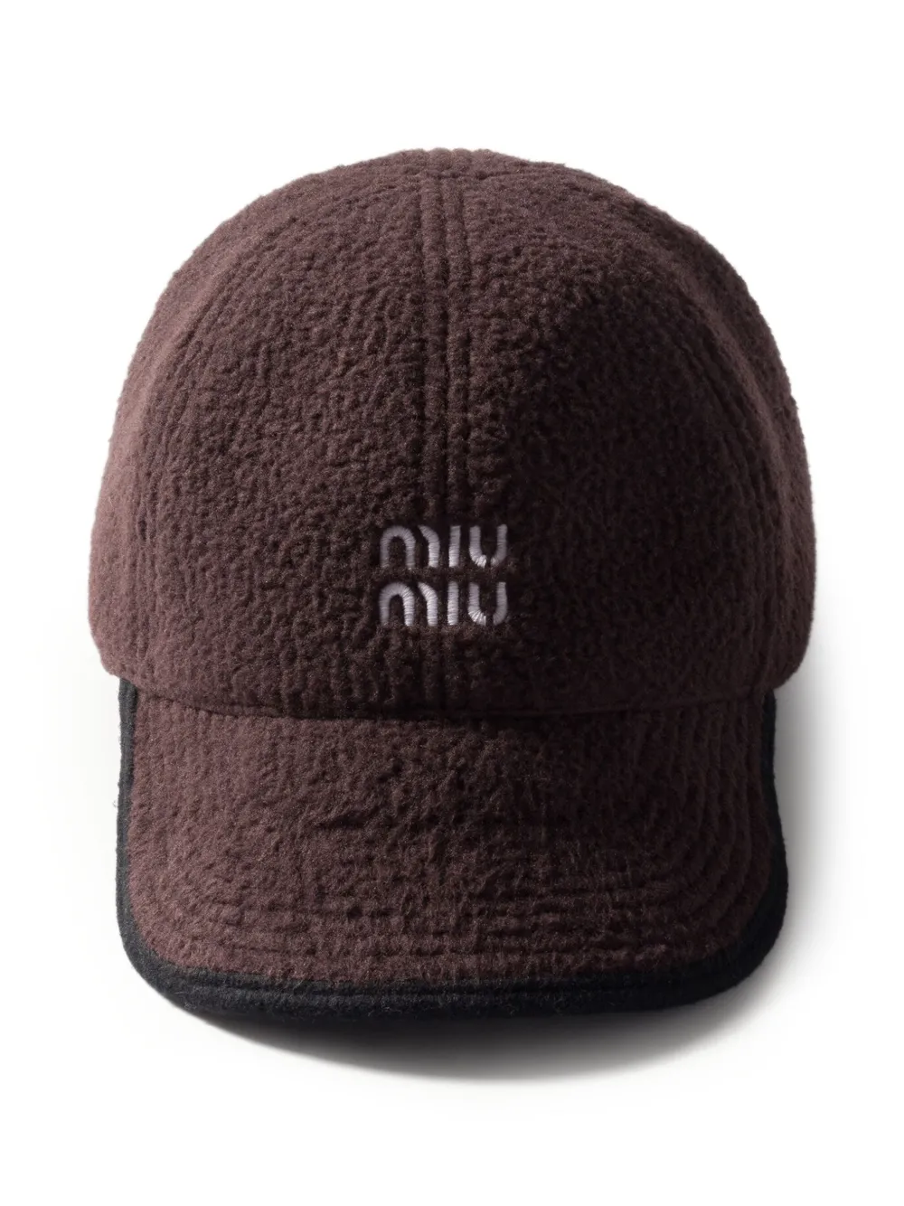 Miu Miu fleece baseball cap | Brown | Image 1