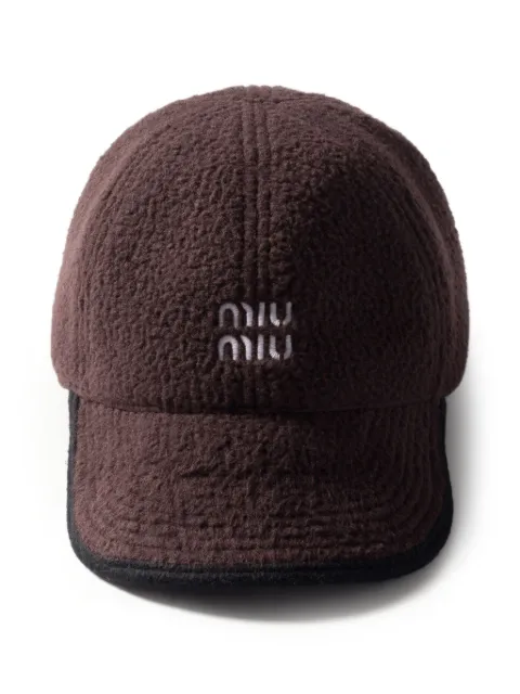 Miu Miu fleece baseball cap