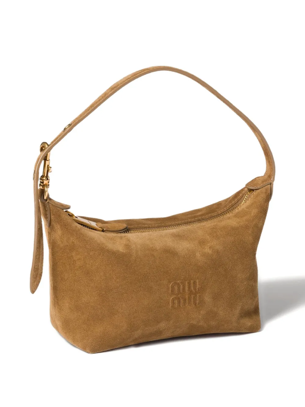 Miu Miu Suede Mini Bag In Brown