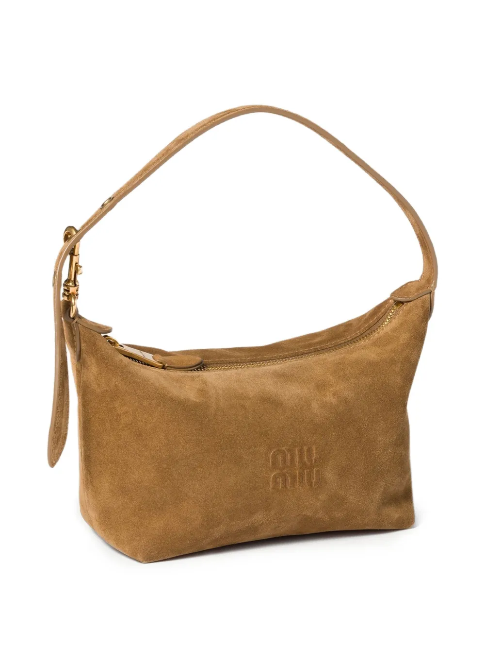 Miu Suède schoudertas Bruin