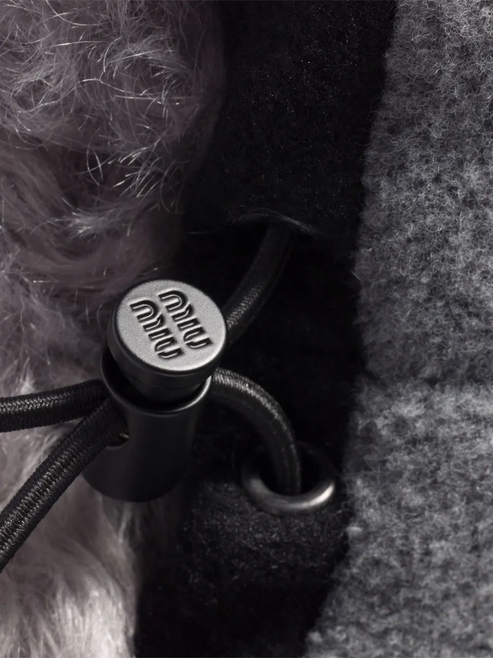Miu Miu fleece headband - Grijs