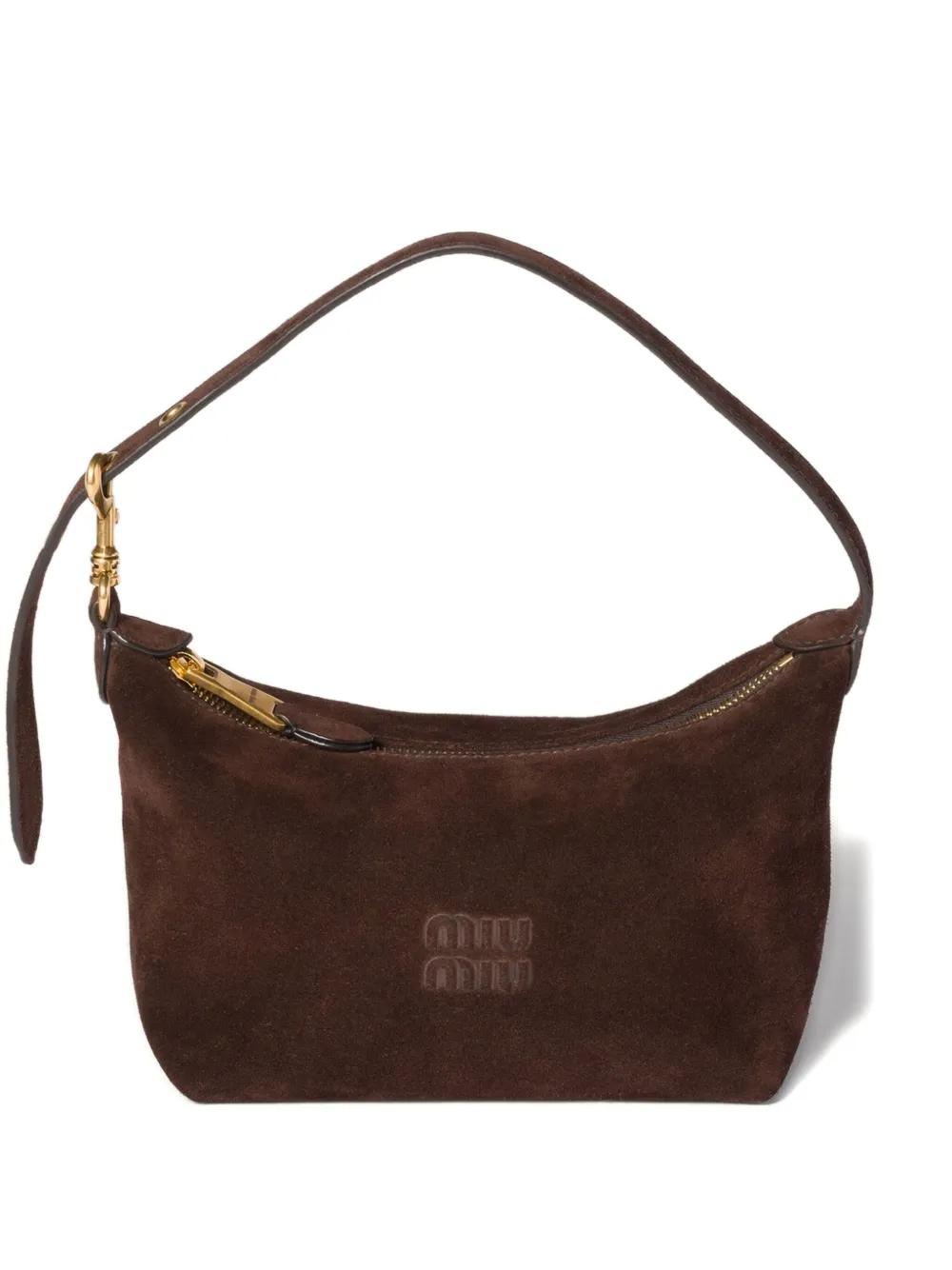 Miu Miu Suede Mini Bag In Brown