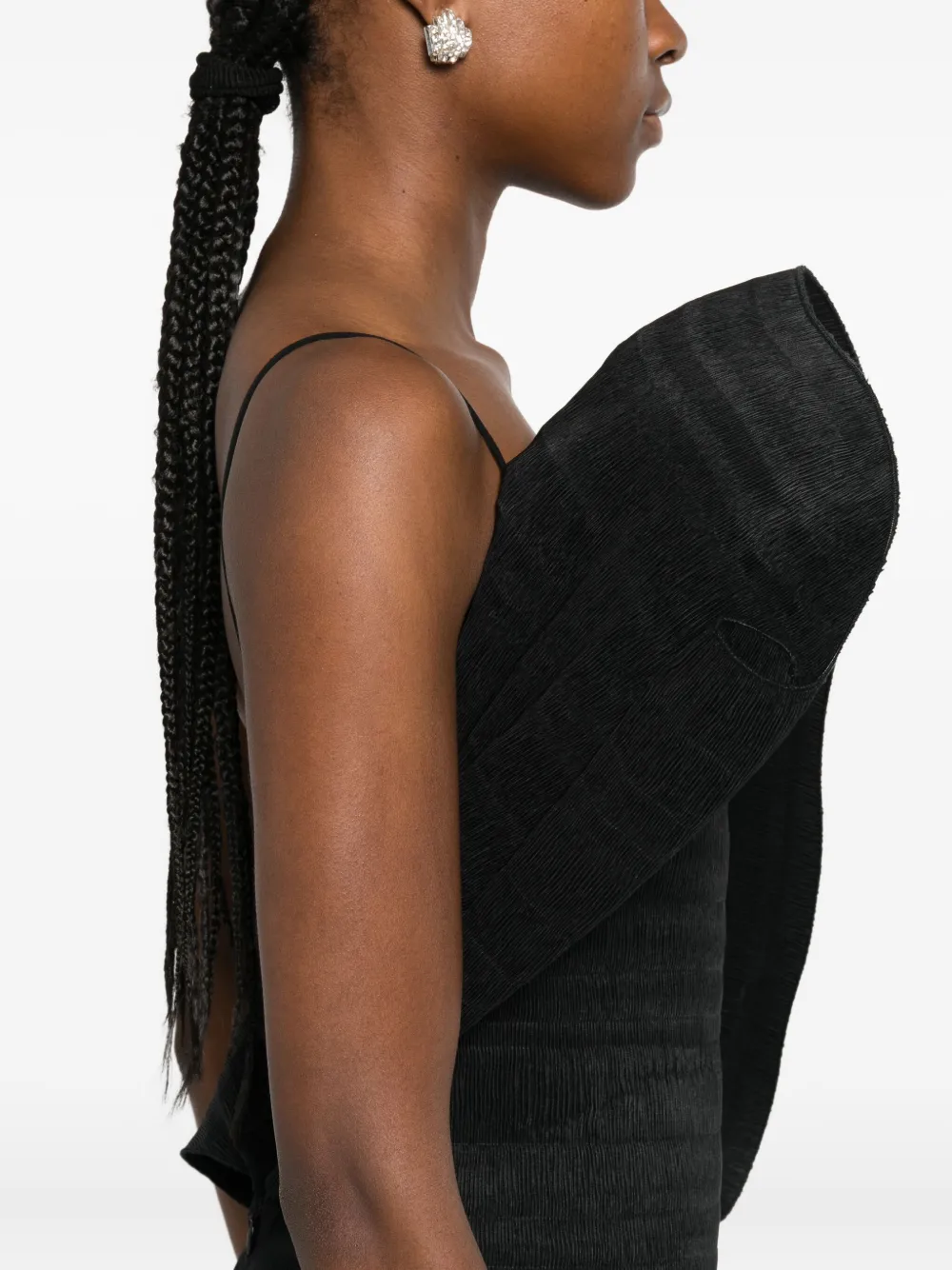 Magda Butrym Asymmetrische jurk Zwart