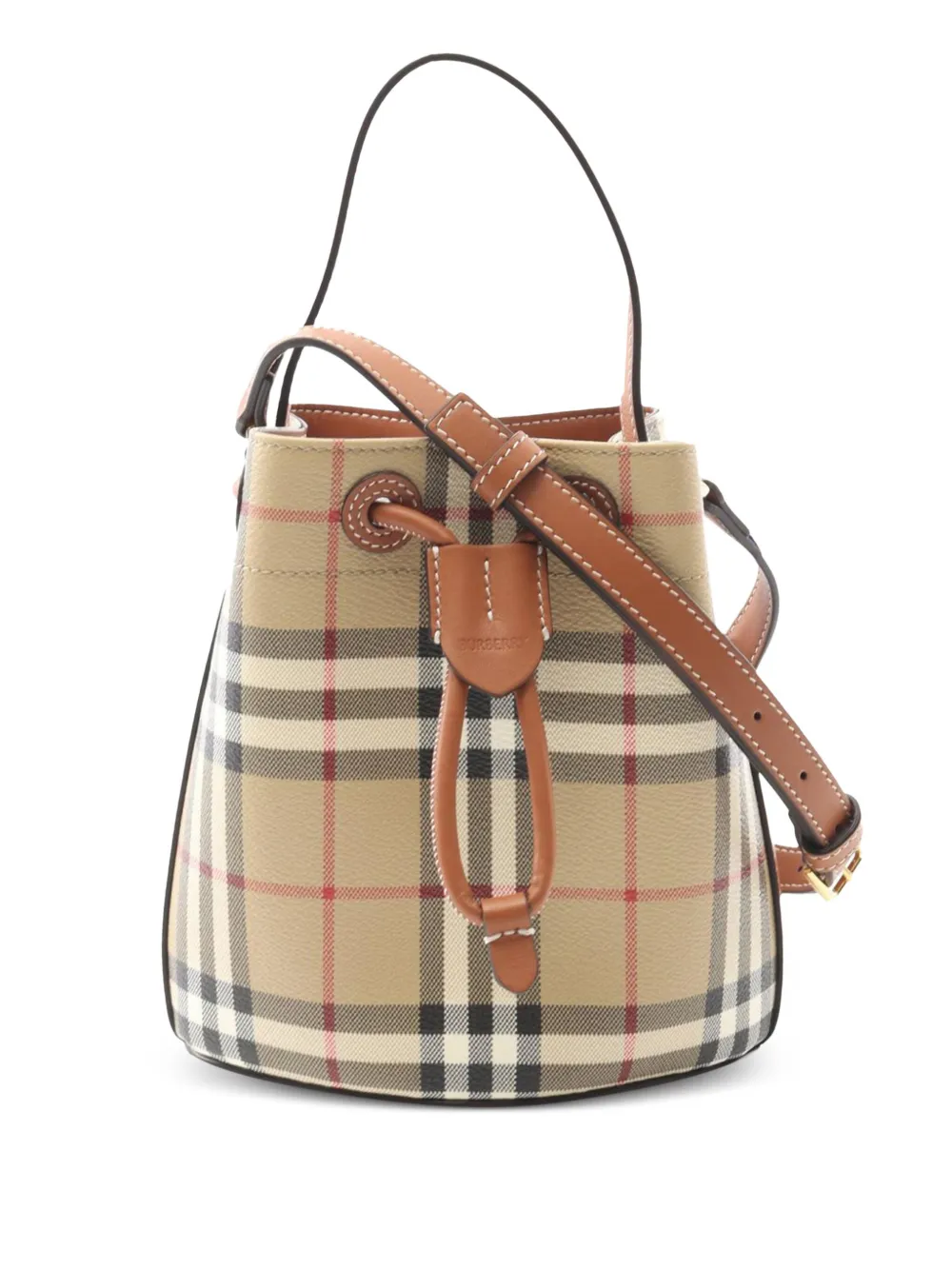 Burberry Pre-Owned 2018-2025 House Check Coated Canvas Bucket Bag satchel - Marrone
