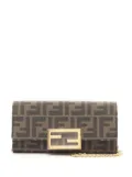 Fendi Pre-Owned 2018-2025 Zucca Canvas Continental Wallet on Chain crossbody bag - Brown