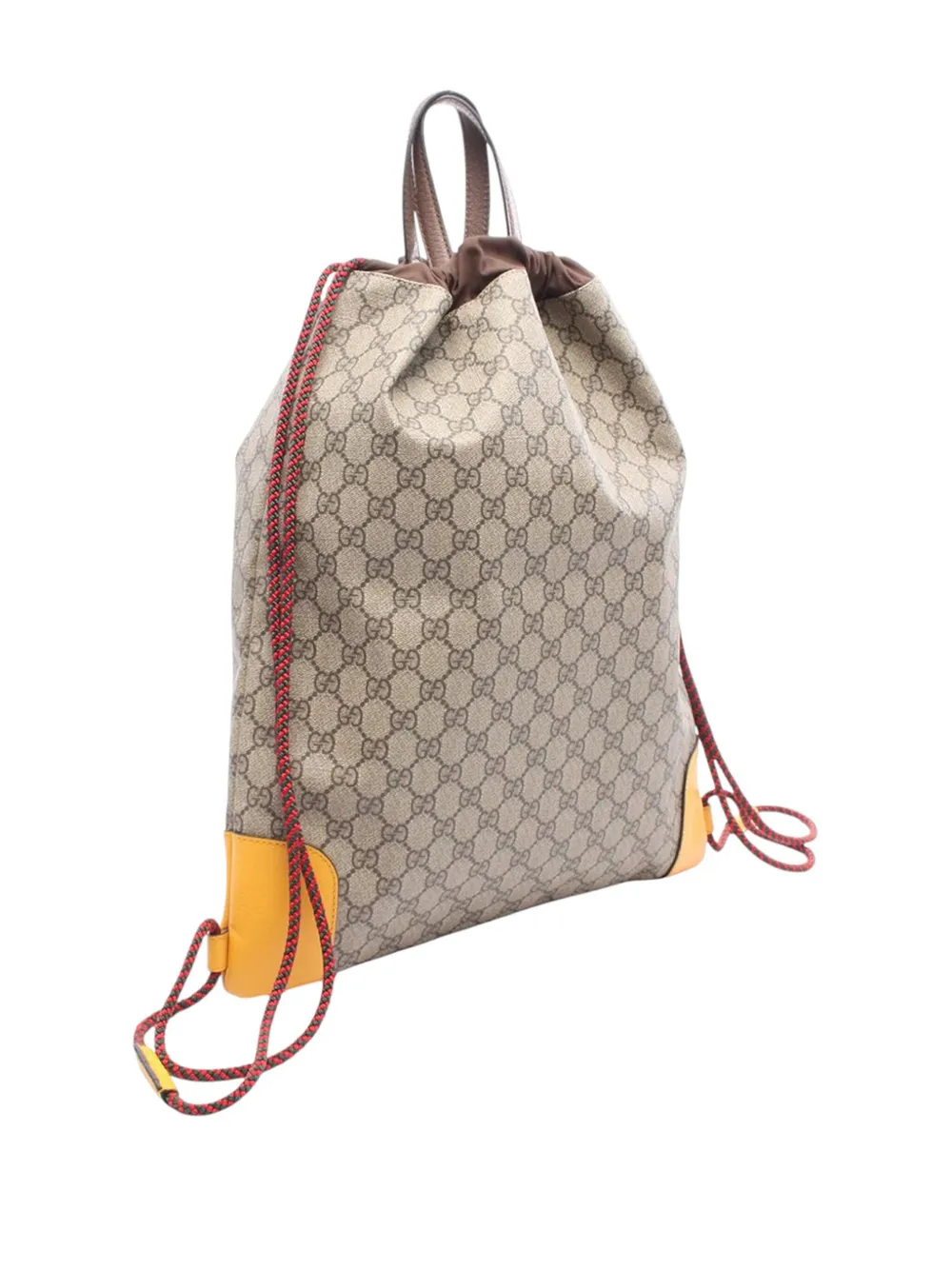Pre-owned Gucci 2000-2015 Gg Supreme Animalier Backpack In Brown