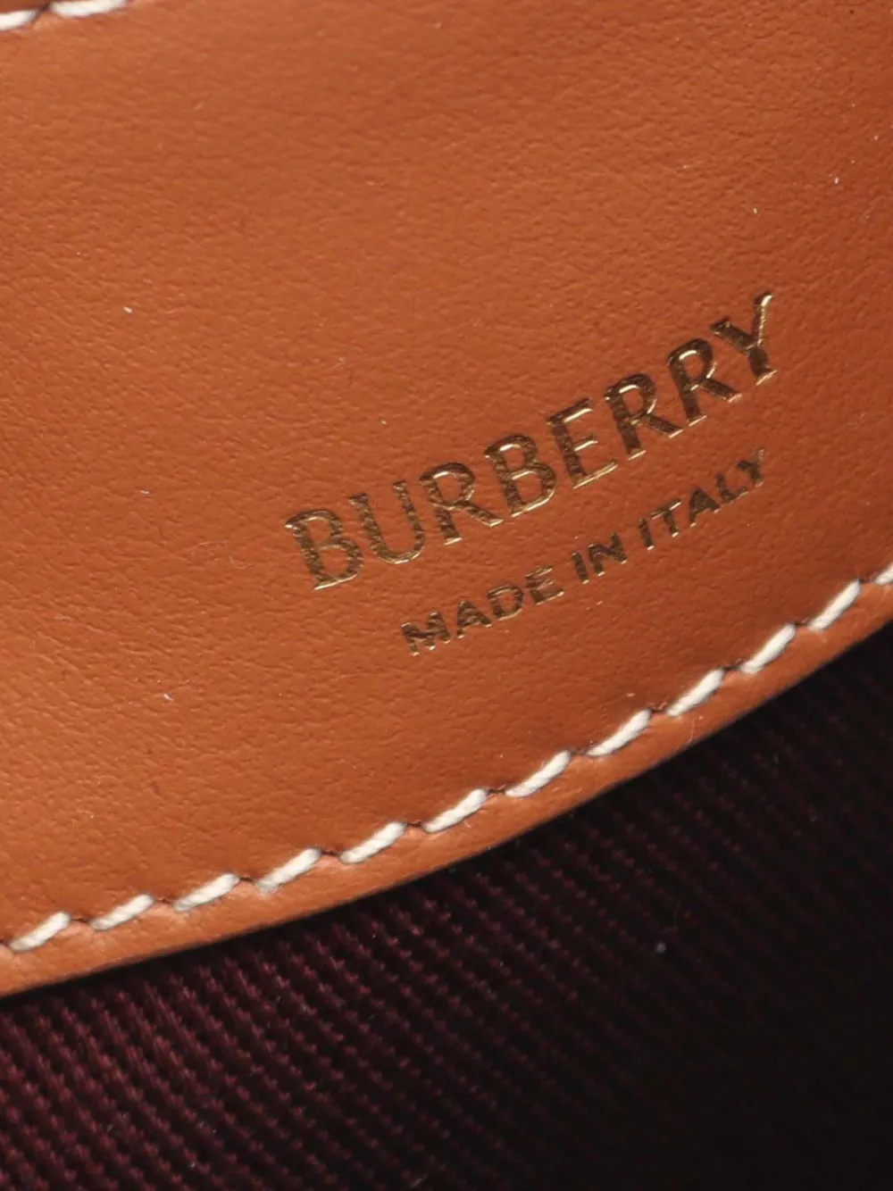 Pre-owned Burberry 2018-2025 House Check Coated Canvas Bucket Bag Satchel In Brown