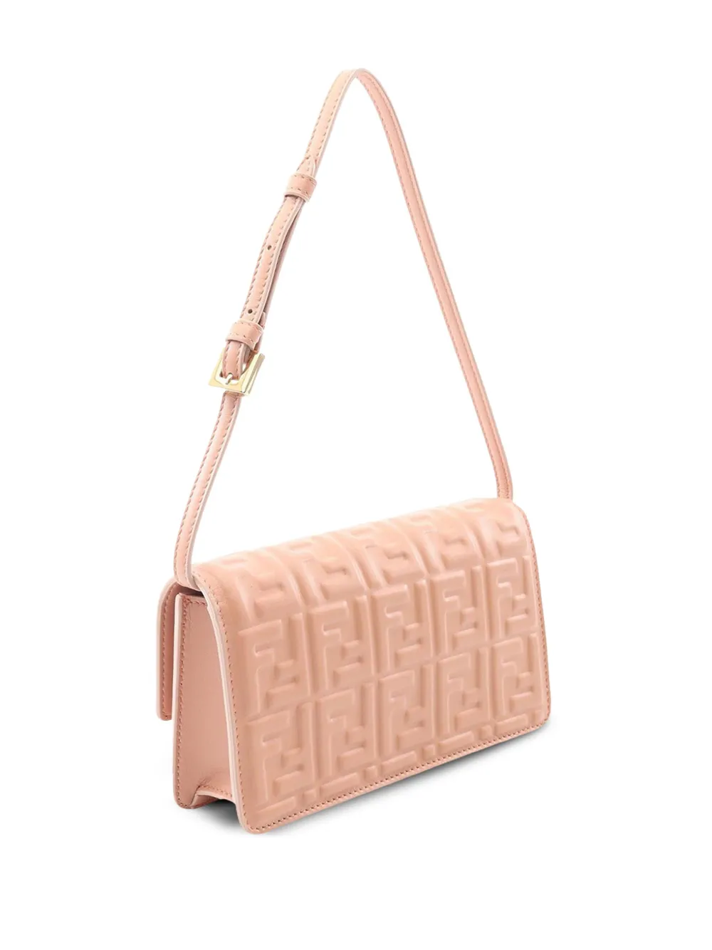 Fendi Pre-Owned 2000-2010 Zucca Embossed Leather Baguette Wallet on Chain satchel | Pre-Owned | Image 2