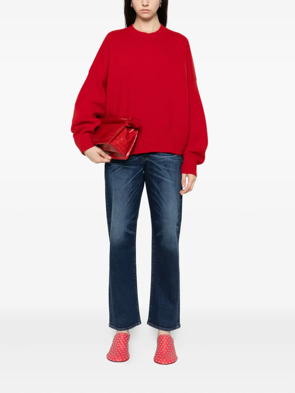 Pence Jeans met whiskering-effect - Blauw