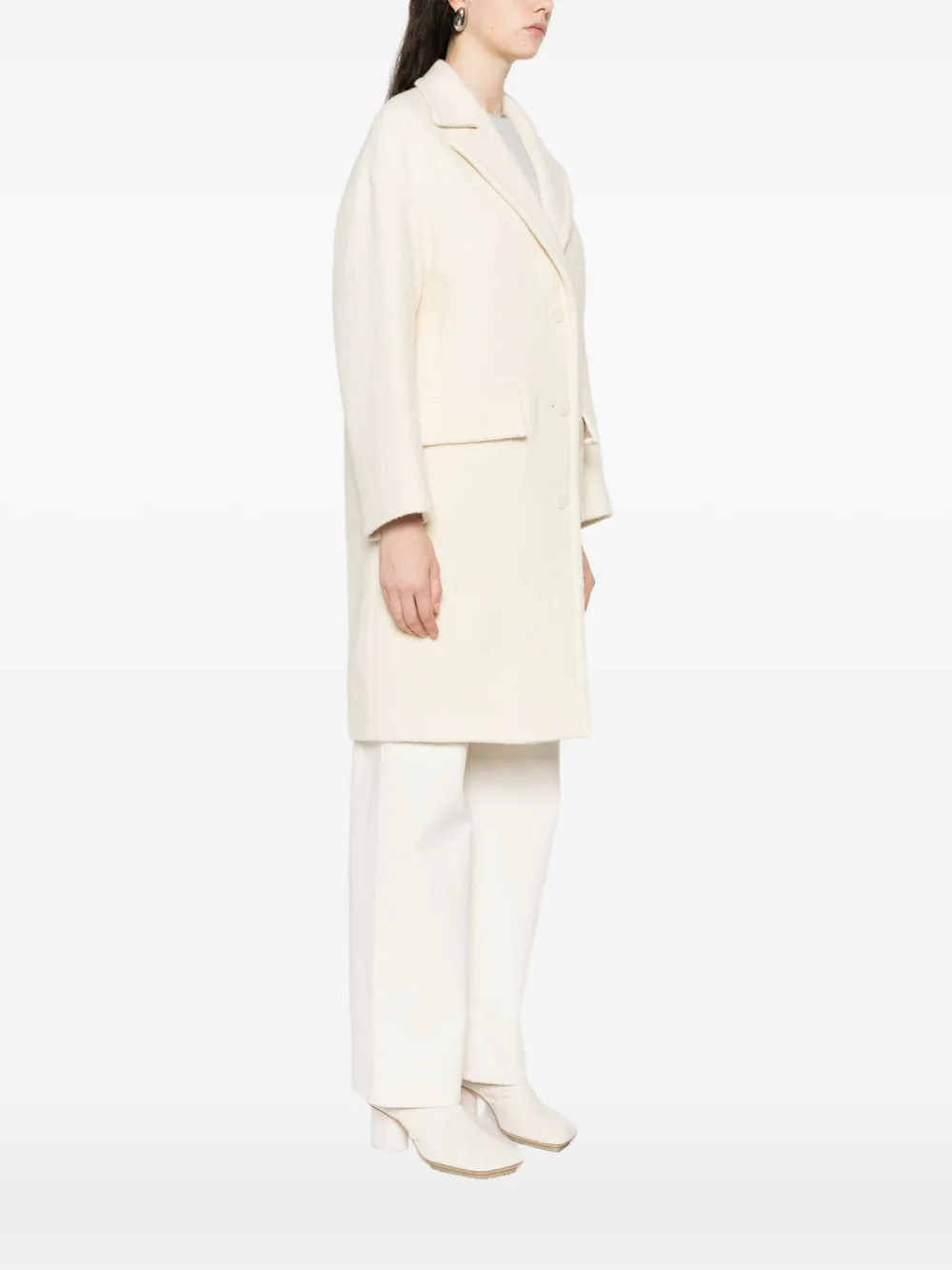 Dondup Flap-pocket Coat In Pink