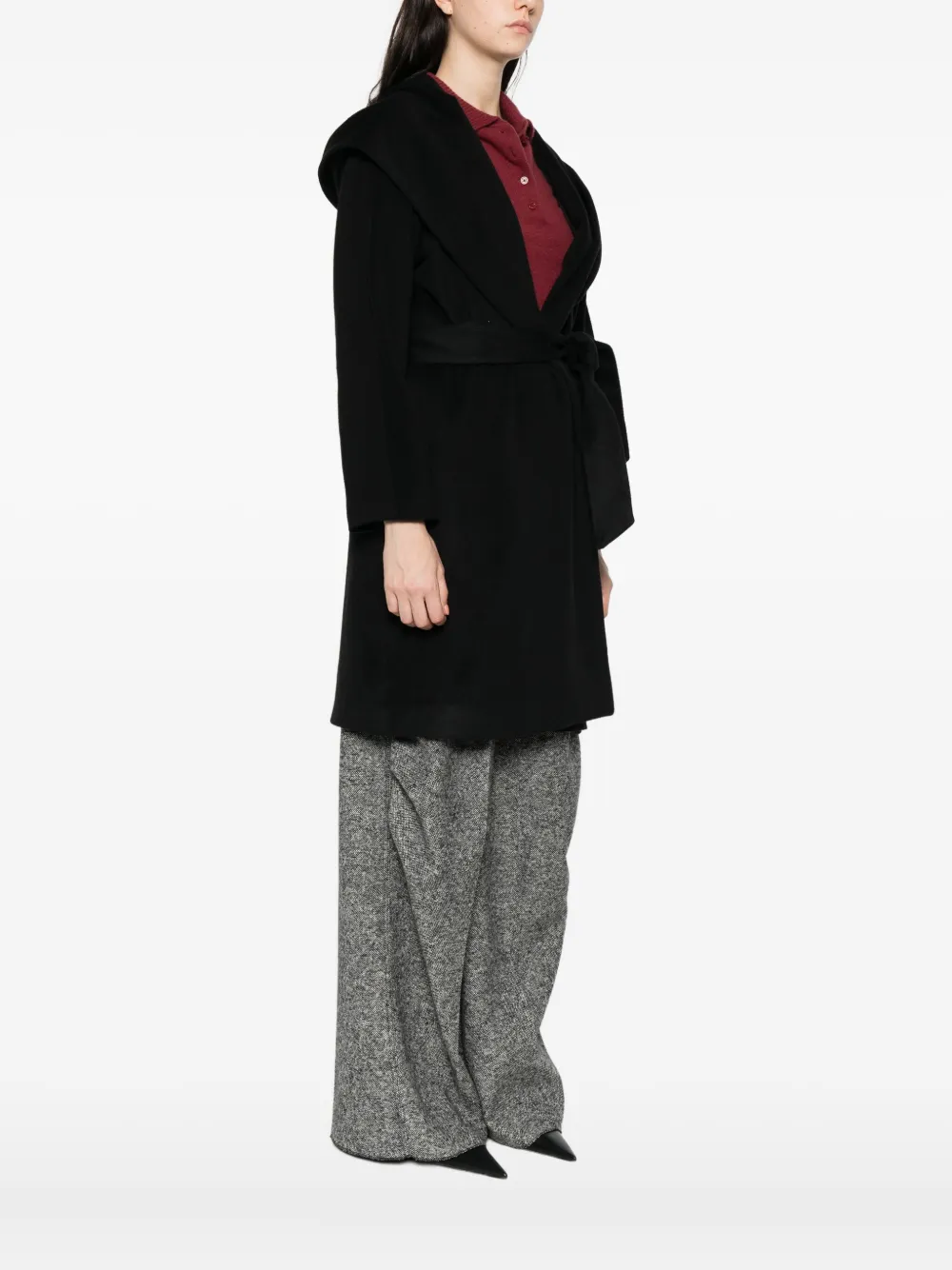 DONDUP Mantel met ceintuur Zwart