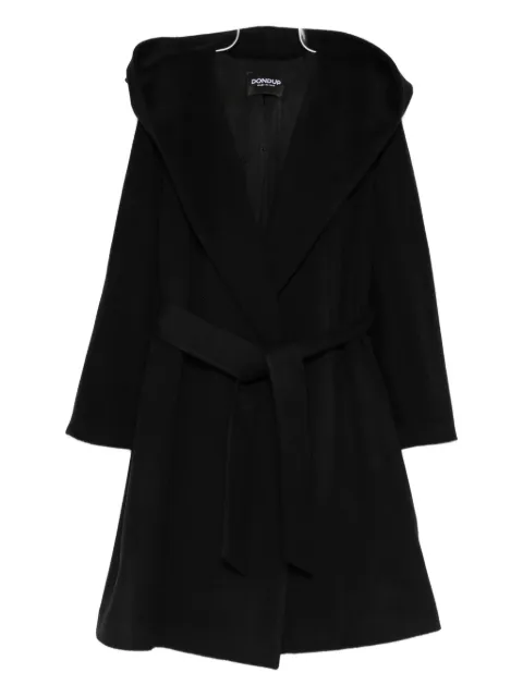 DONDUP hooded belted coat