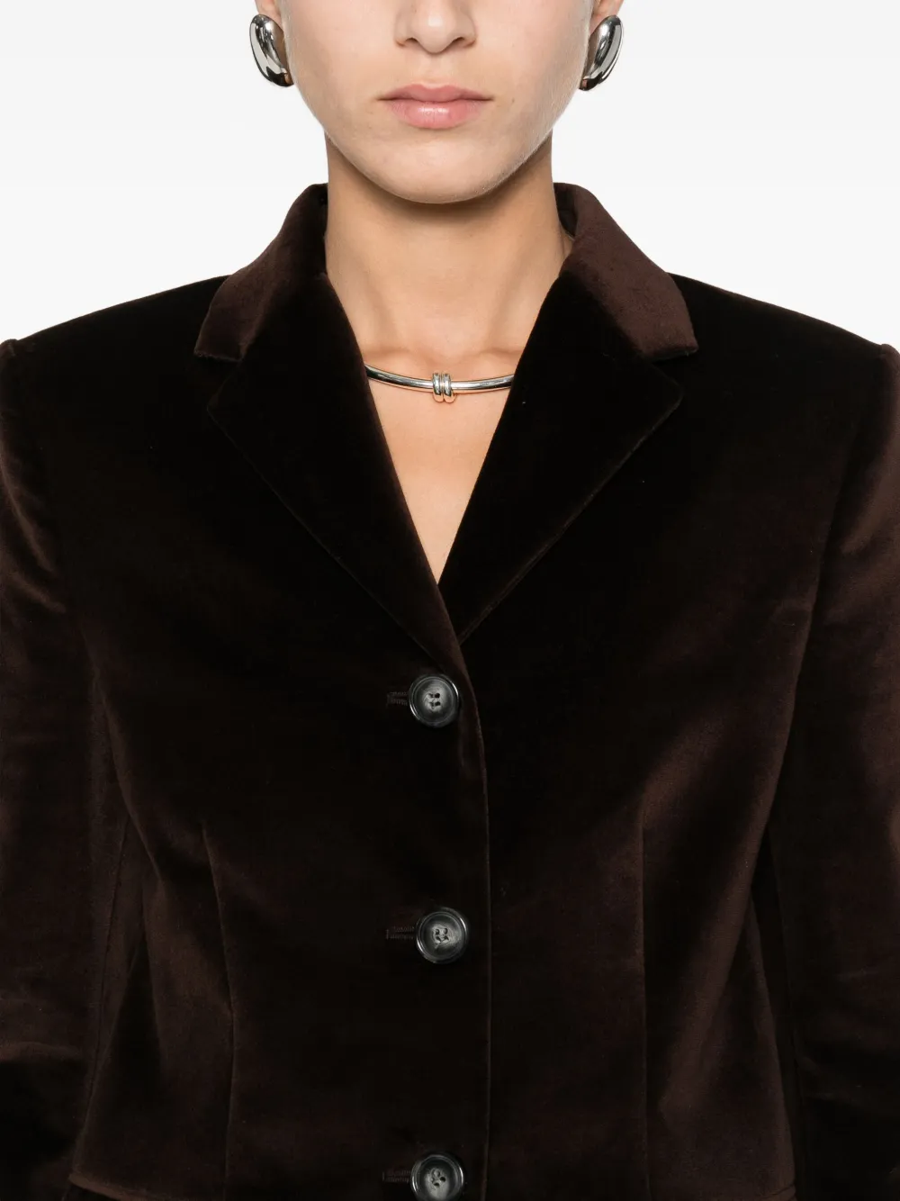 Marni Single-breasted Blazer In Brown