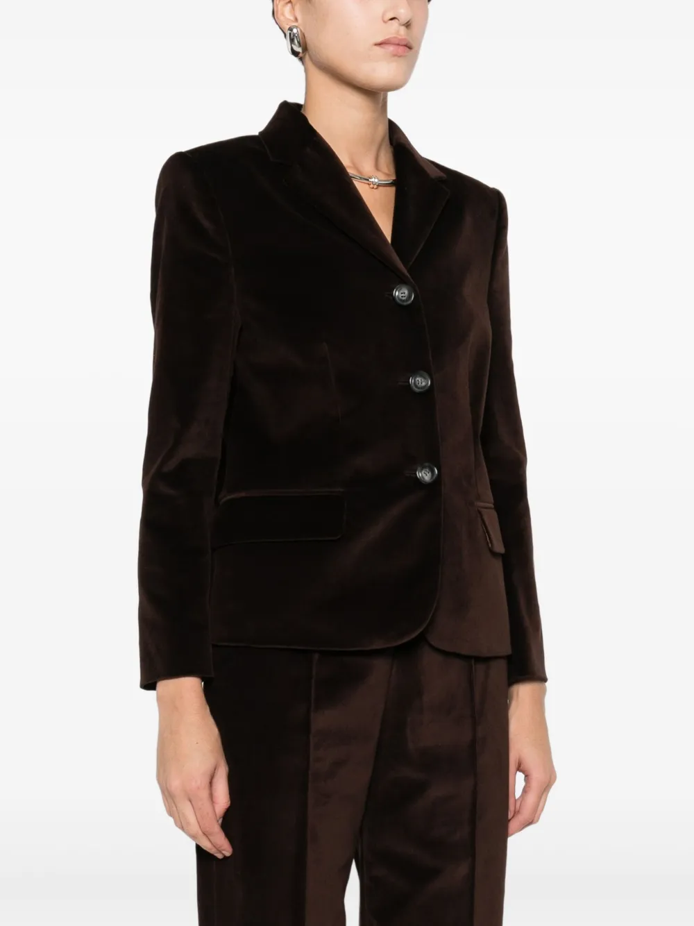 Marni Blazer met enkele rij knopen Bruin