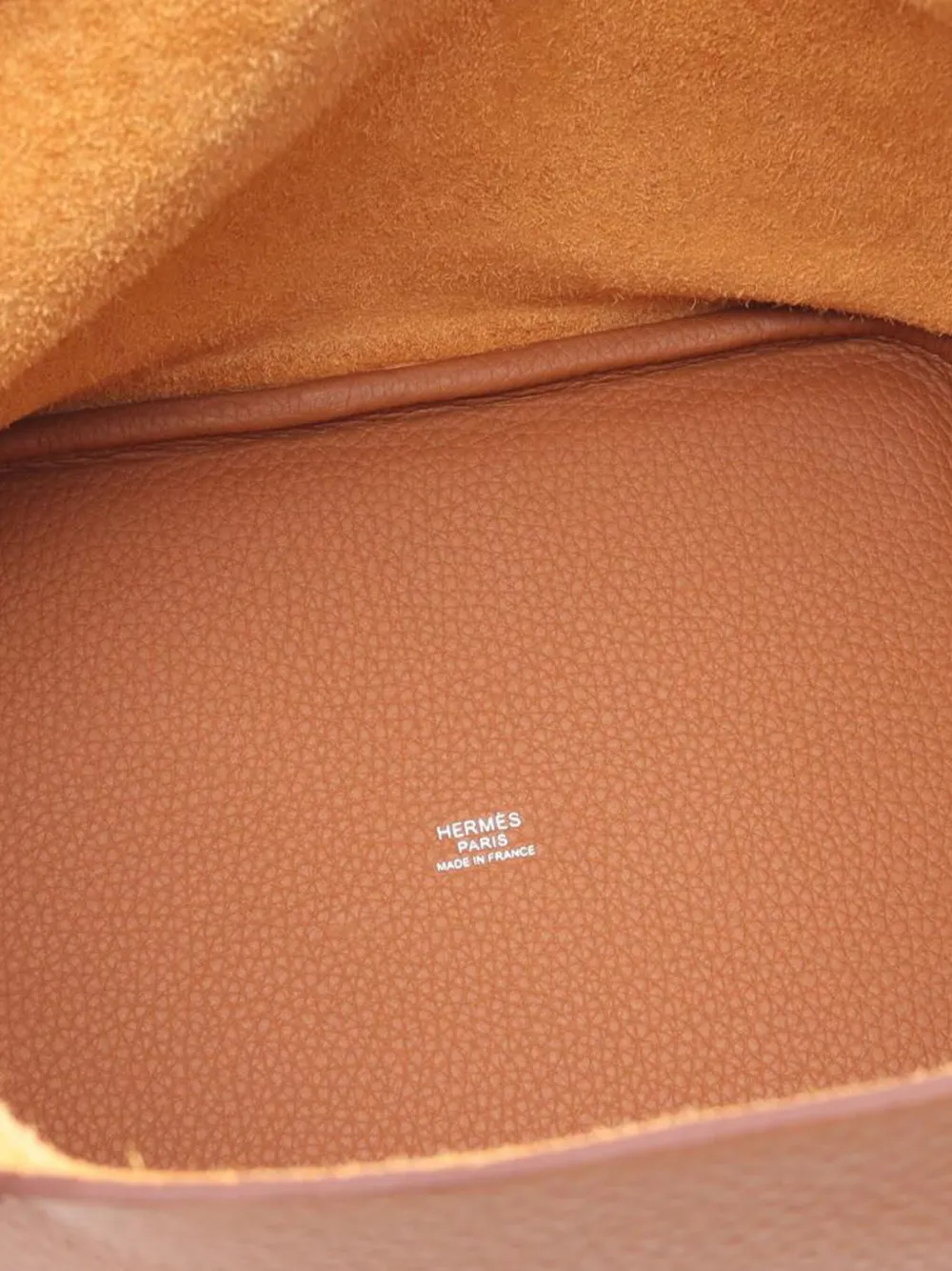 Pre-owned Hermes 2025 Clemence Picotin Lock 22 Handbag In Brown