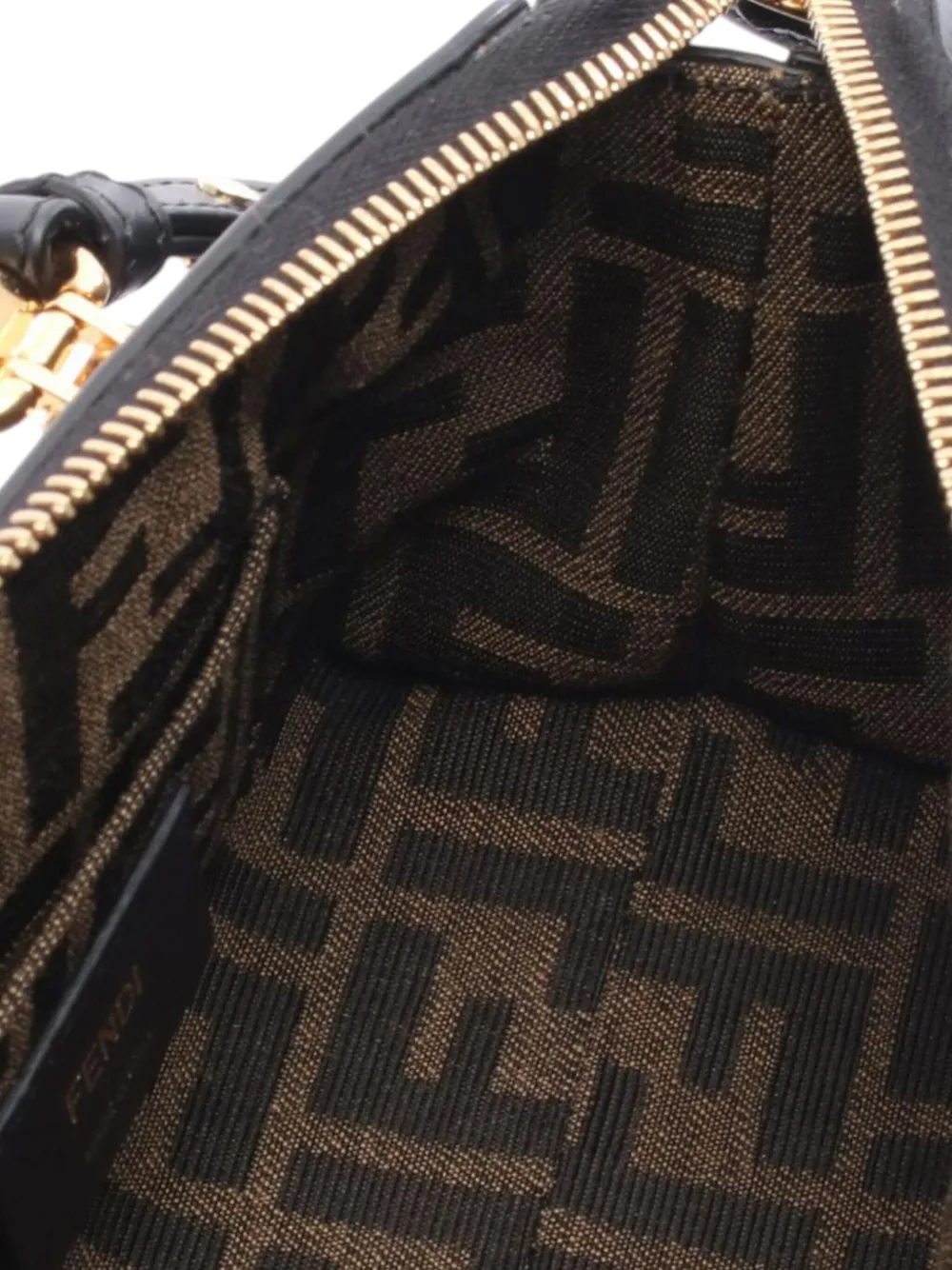Pre-owned Fendi 2010-2025 Mini Leather By The Way Satchel In Black