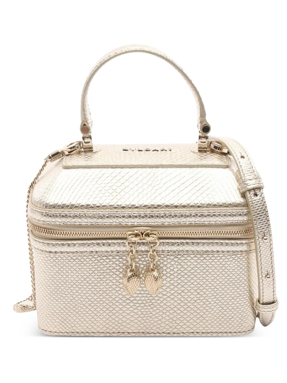Bvlgari Pre-Owned 2010-2025 リザードエンボスレザー セルペンティ フォーエバー バニティバッグ サッチェル - Bvlgari Pre-Owned 2010-2025 リザードエンボスレザー セルペンティ フォーエバー バニティバッグ サッチェル -
