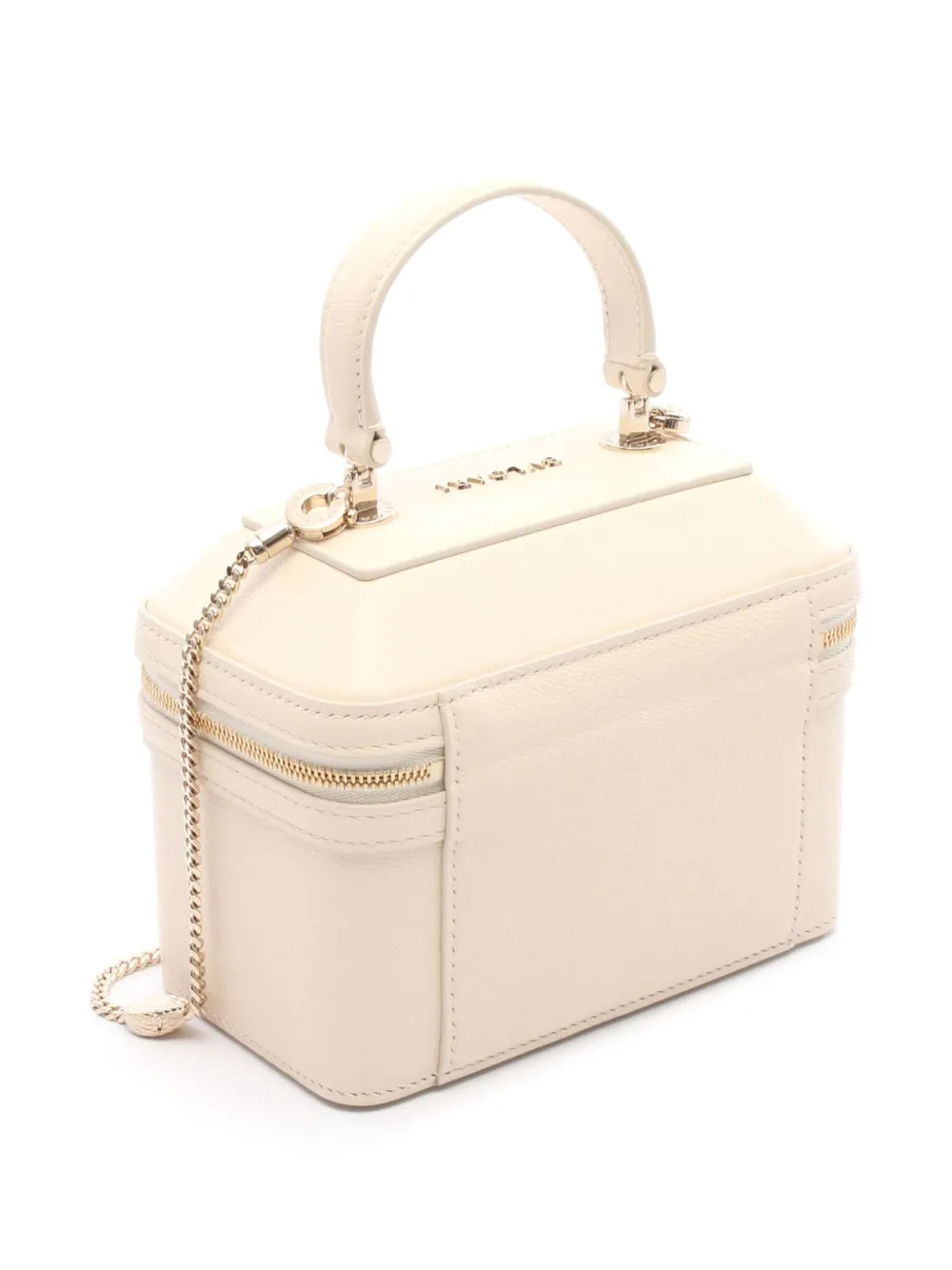 Pre-owned Bvlgari 2010-2025 Leather Serpenti Forever Vanity Bag Satchel In White