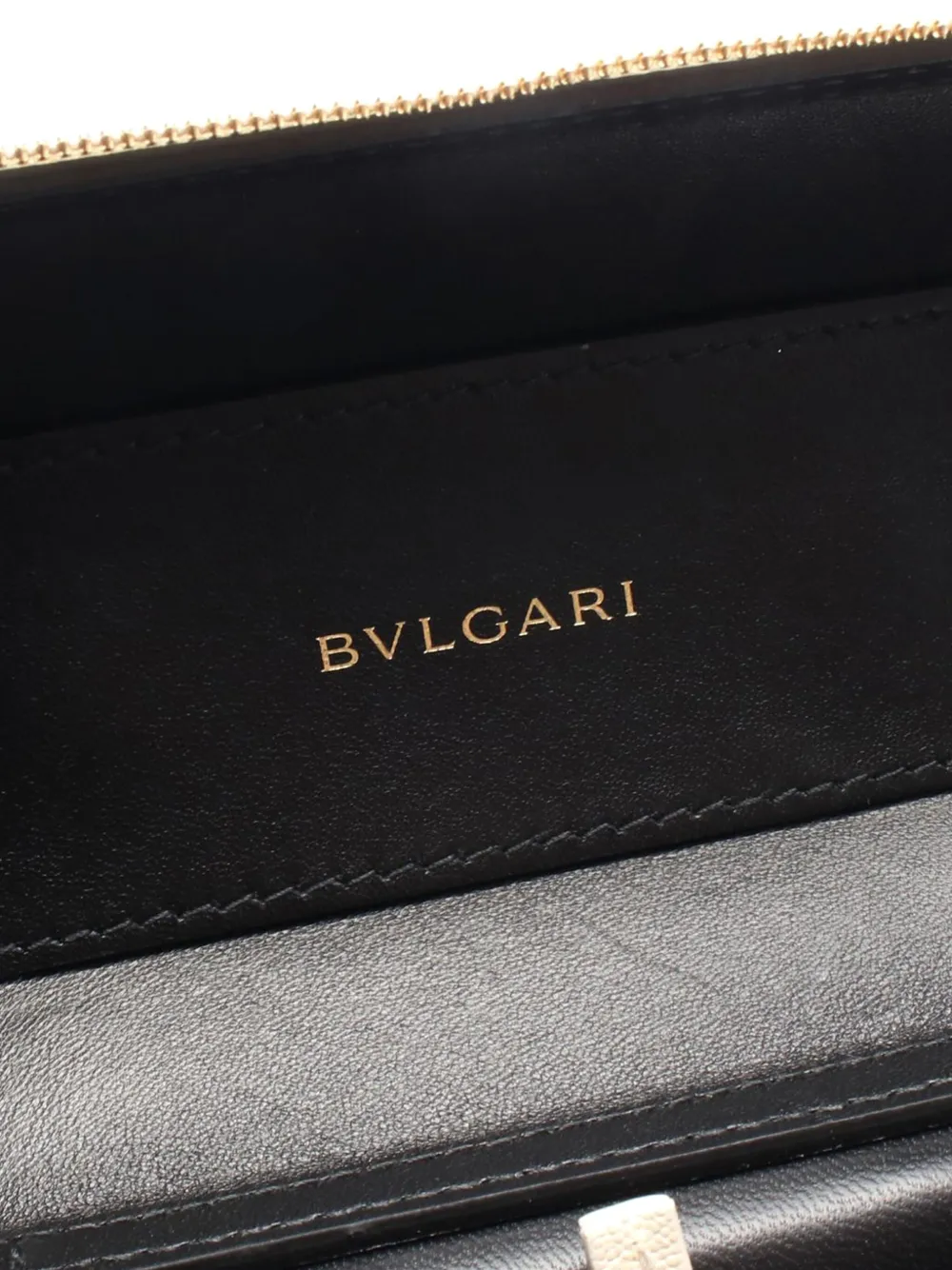 Pre-owned Bvlgari 2010-2025 Leather Serpenti Forever Vanity Bag Satchel In White