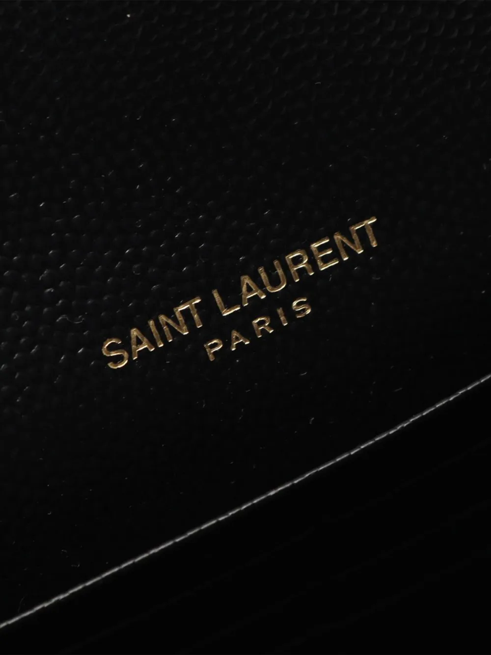 Pre-owned Saint Laurent 2013-2025 Large Grain De Poudre Matelasse Cassandre Wallet Long Wallets In Black