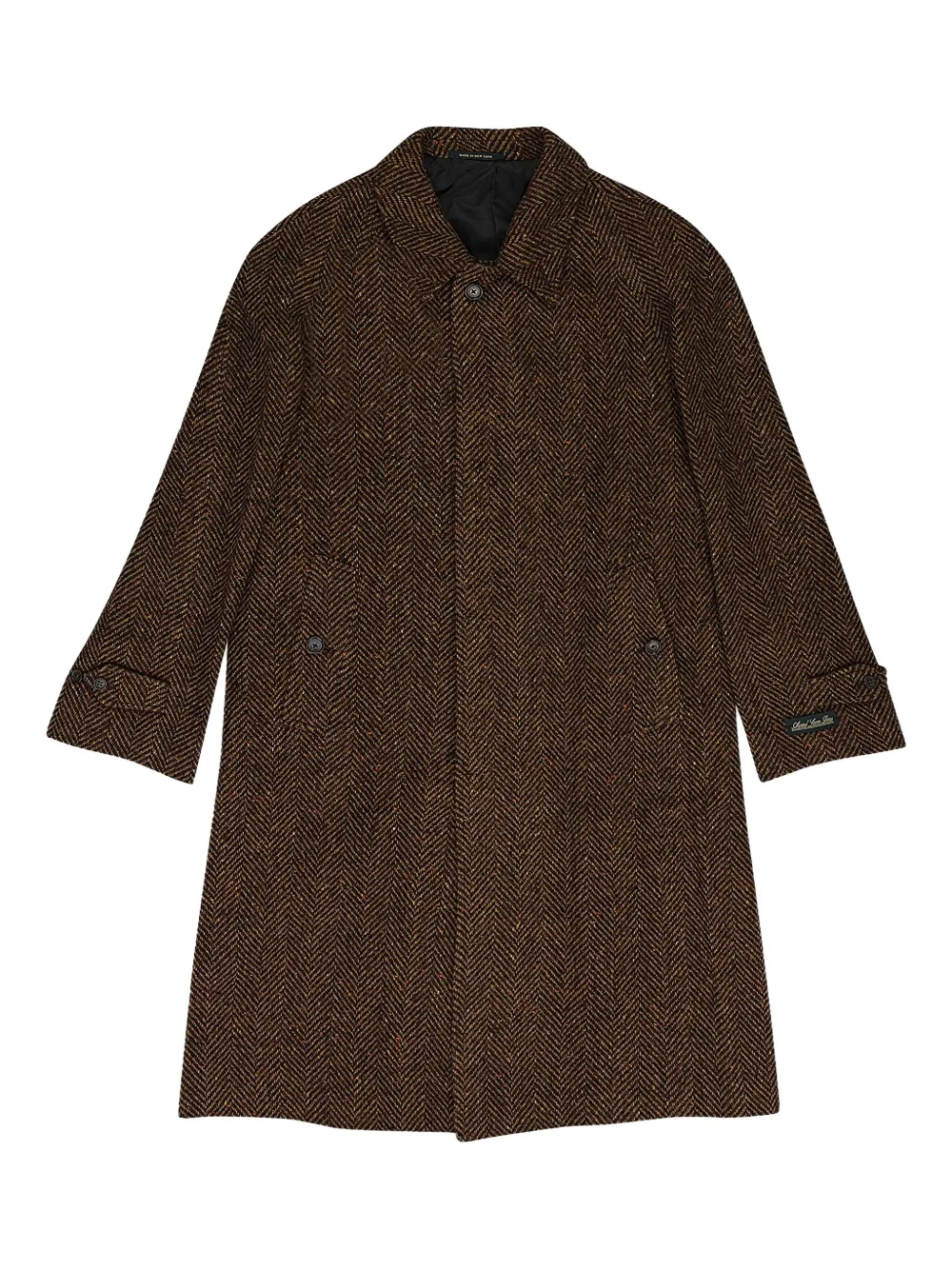 Aimé Leon Dore herringbone wool coat | Brown | Image 1