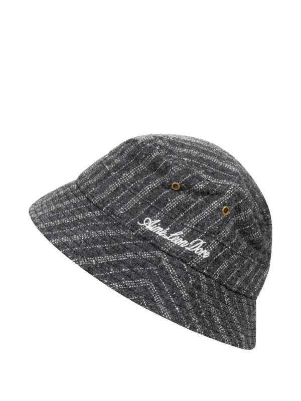 Aimé Leon Dore Striped Heritage Bucket Hat | Grey | FARFETCH