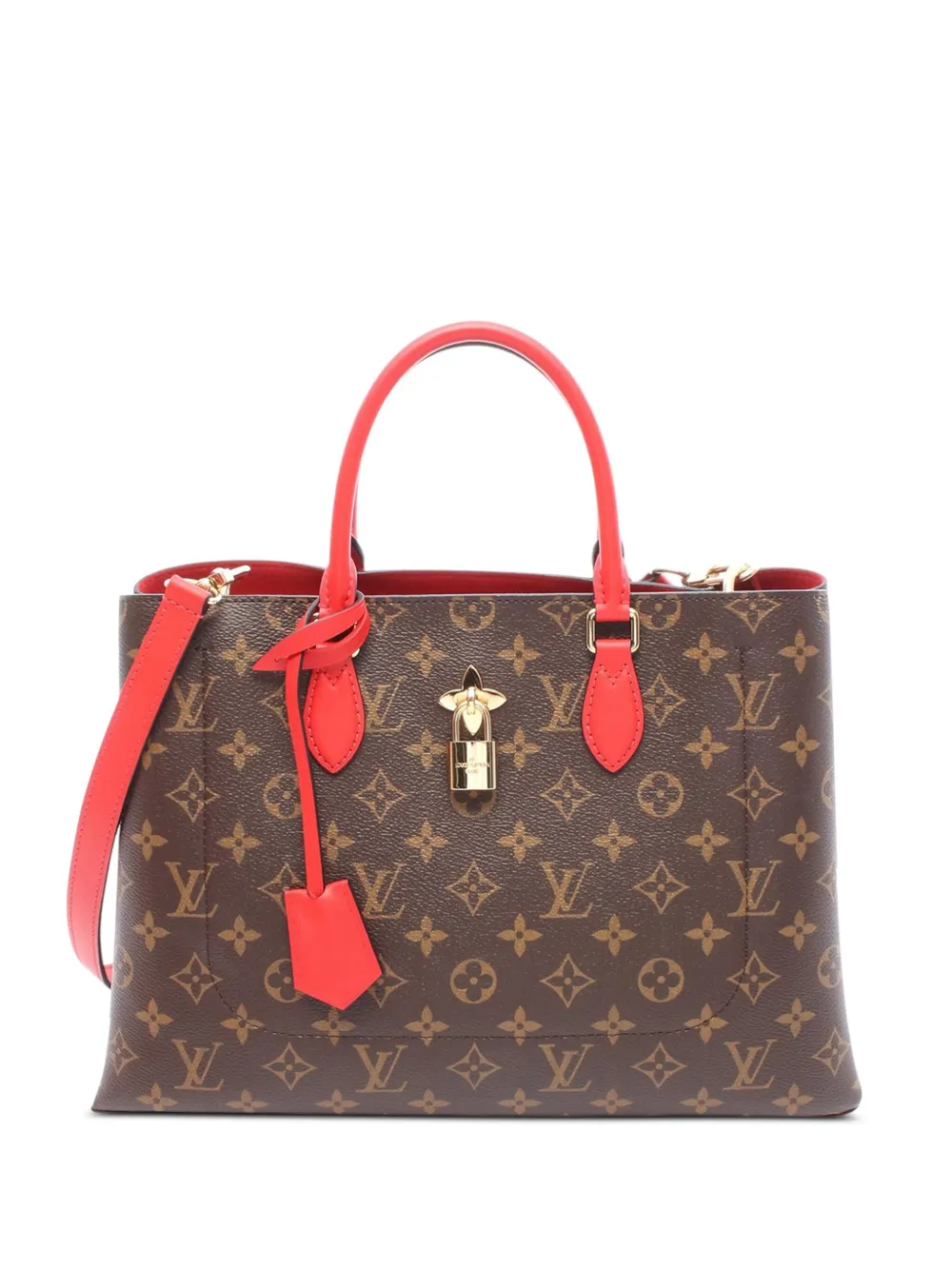 Louis Vuitton Pre-Owned 2019 モノグラム フラワー トート サッチェルバッグ - ブラウン Louis Vuitton Pre-Owned 2019 モノグラム フラワー トート サッチェルバッグ - ブラウン