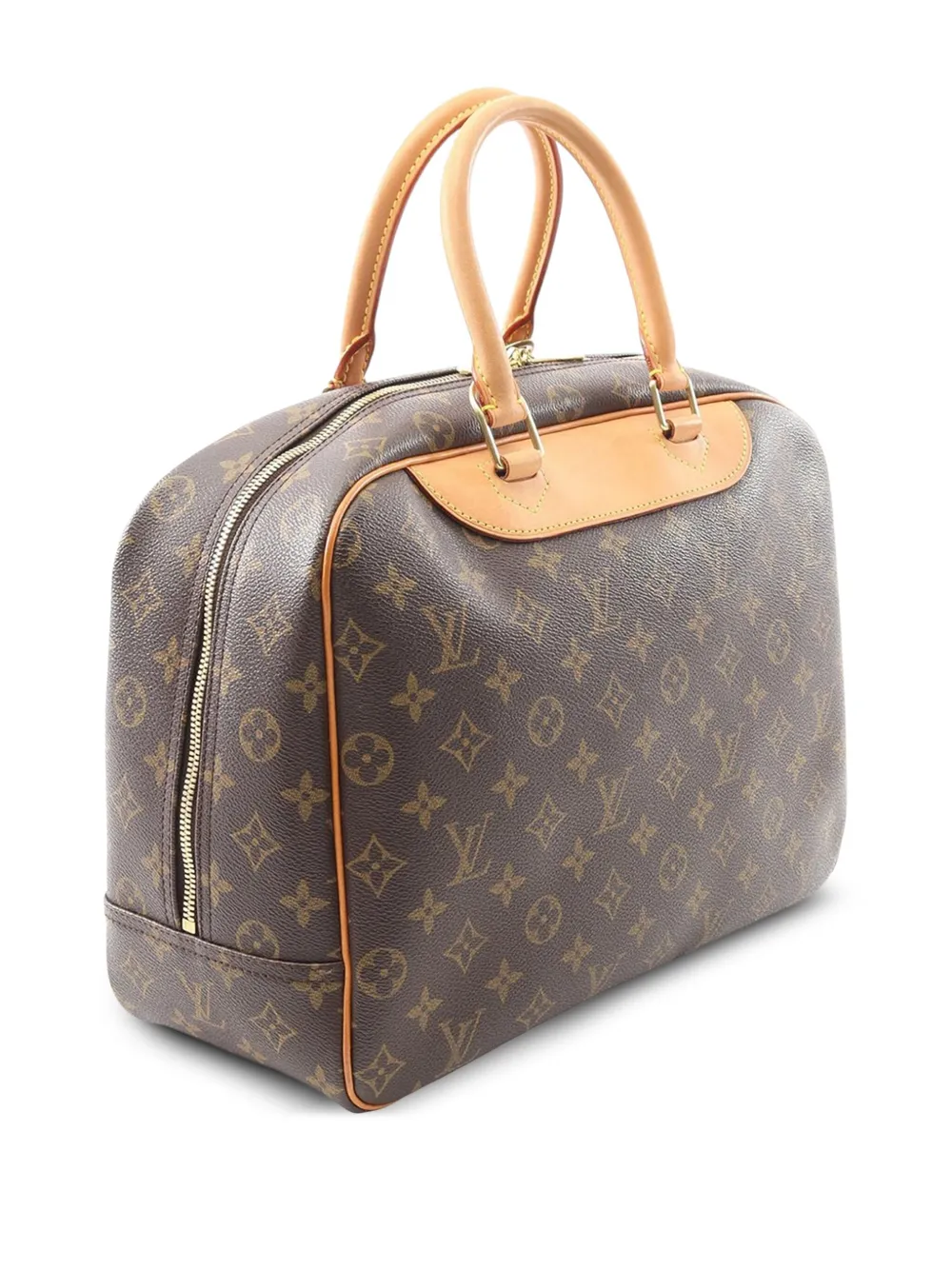 Pre-owned Louis Vuitton 2003 Monogram Deauville Handbag In Brown