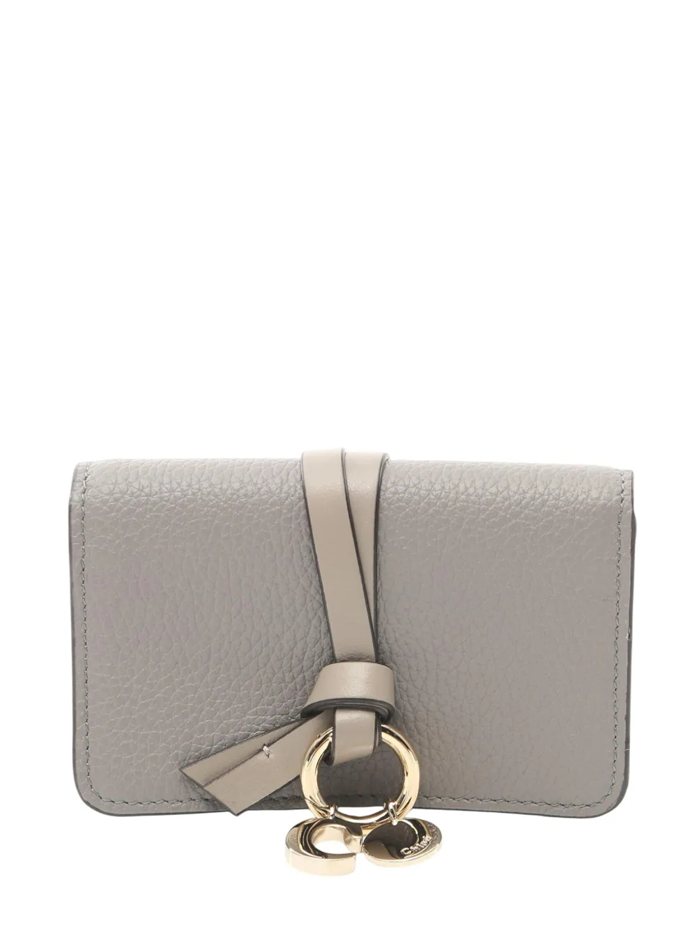 Pre-owned Chloé 2010-2025 Alphabet Case Card Holder In Gray