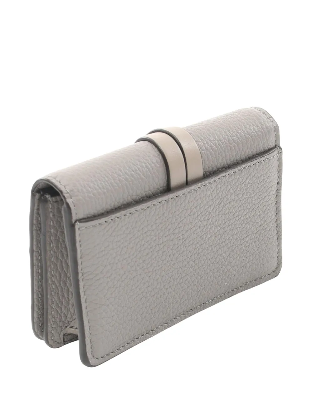 Pre-owned Chloé 2010-2025 Alphabet Case Card Holder In Gray