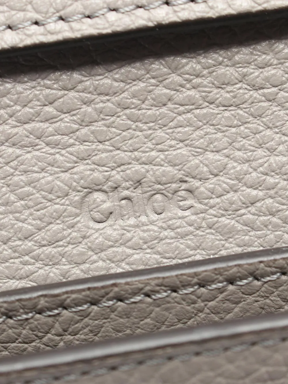 Pre-owned Chloé 2010-2025 Alphabet Case Card Holder In Gray