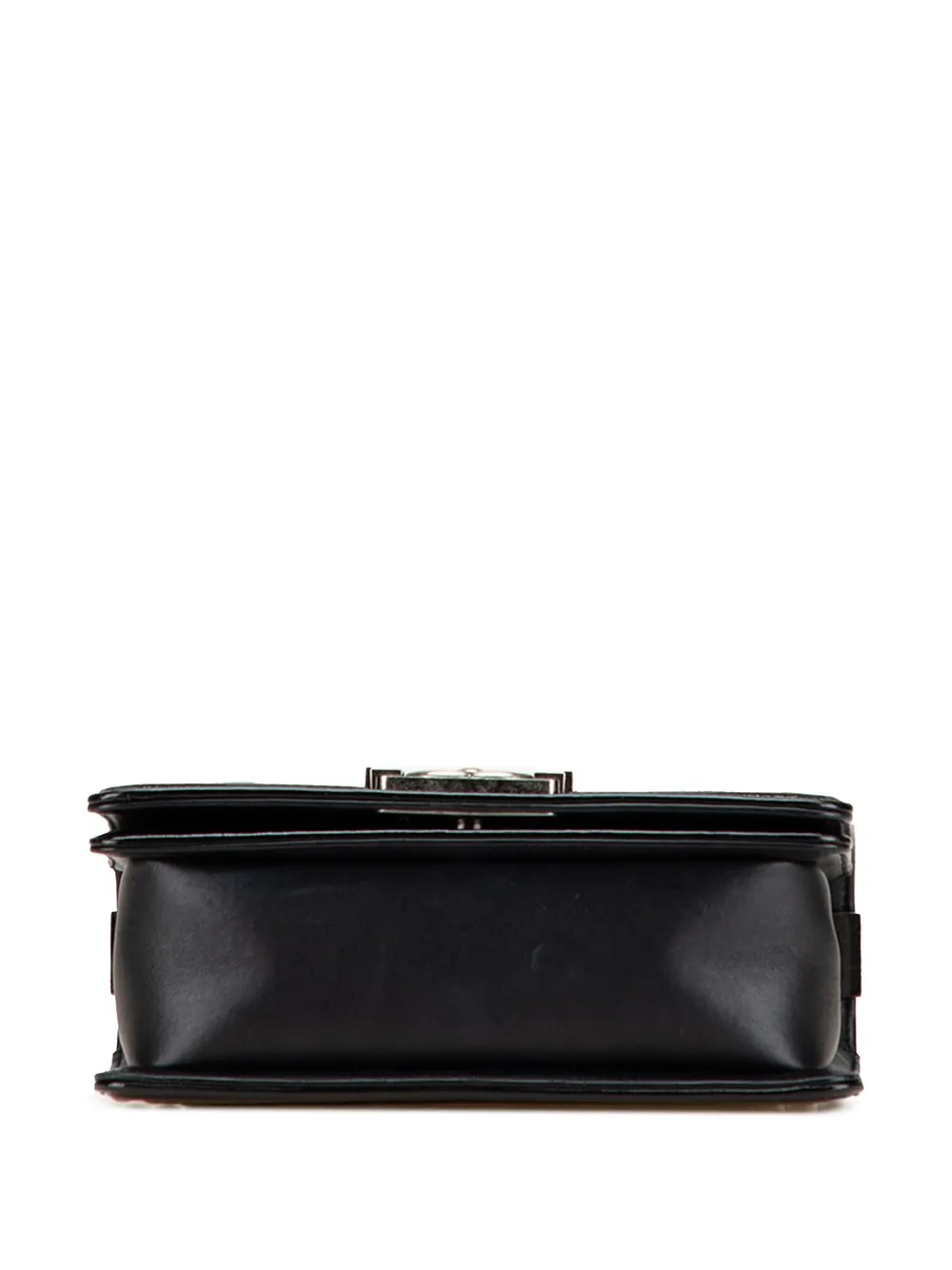 Pre-owned Chanel 2014 Small Quilted Patent Boy Flap Crossbody Bag In Black
