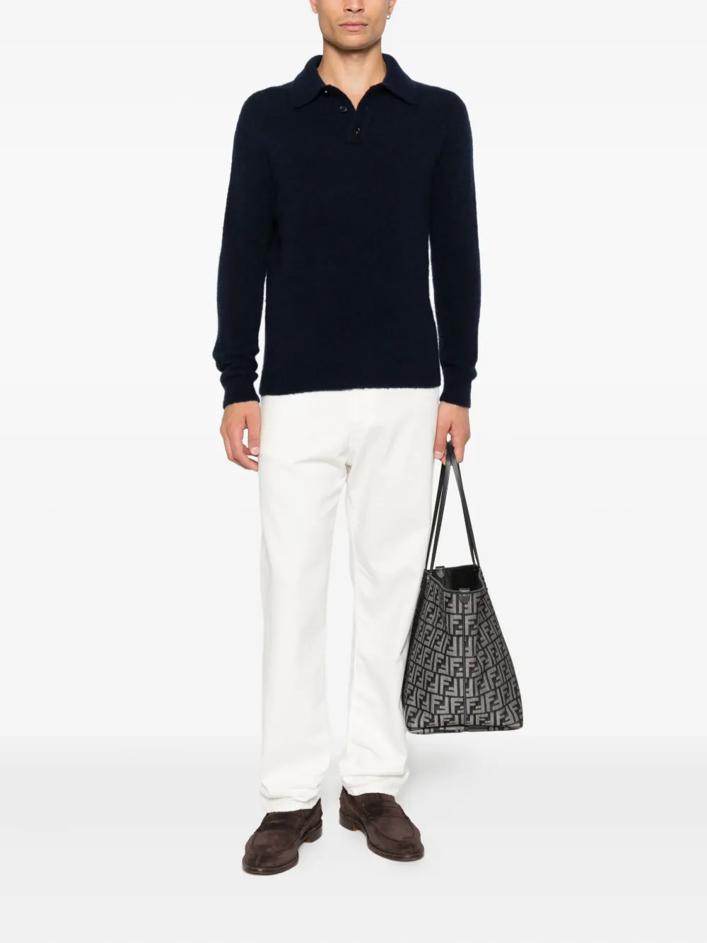 Roberto Collina playera tipo polo con botones | Image 2