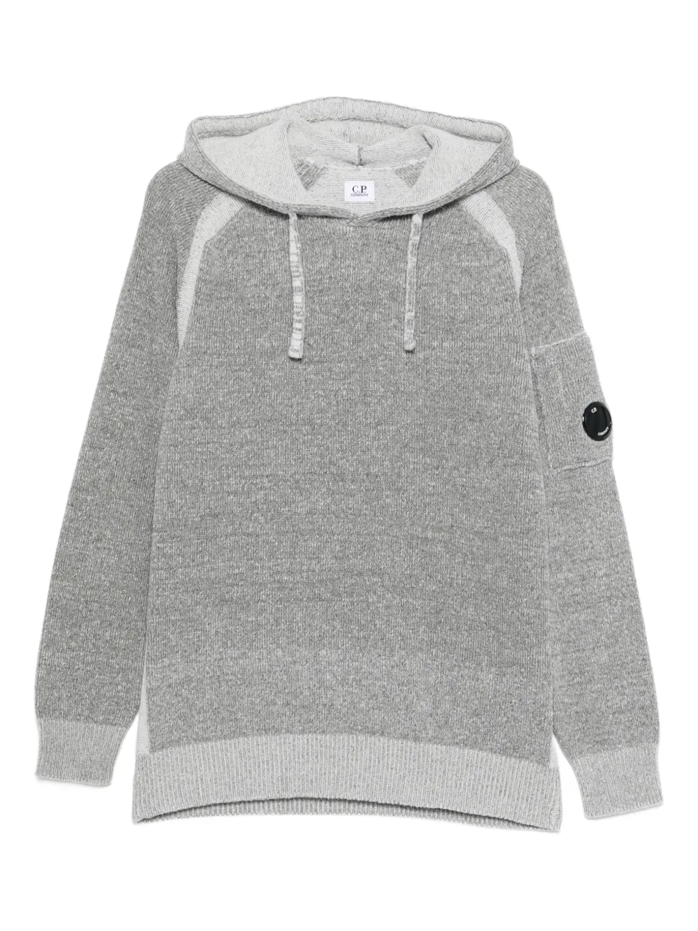 C.P. Company patch-pocket knitted hoodie | Grey | Image 1