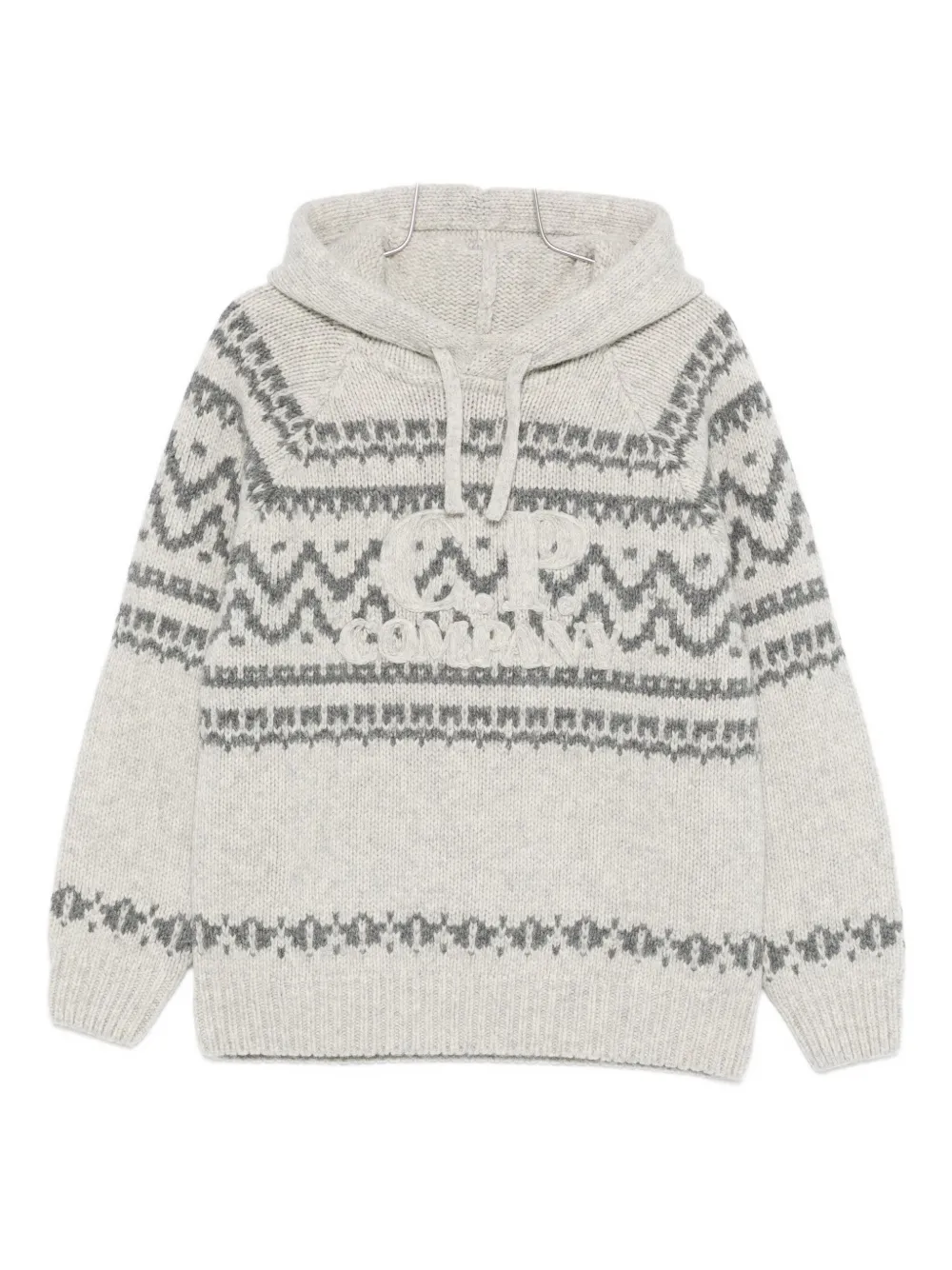 C.P. Company patterned knitted hoodie - Grigio