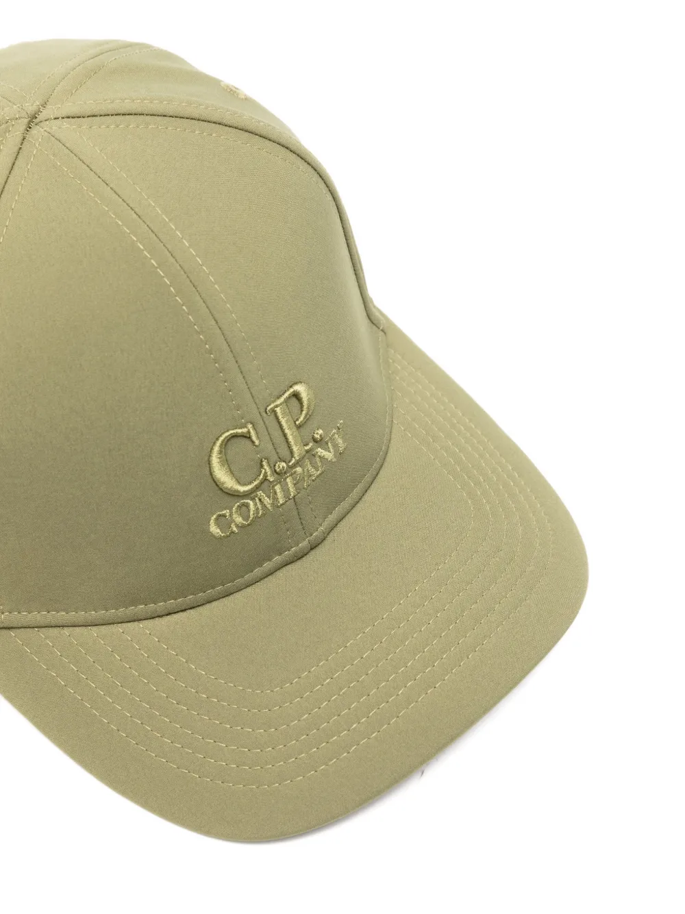 C.p. Company Logo-embroidered Cap In Green