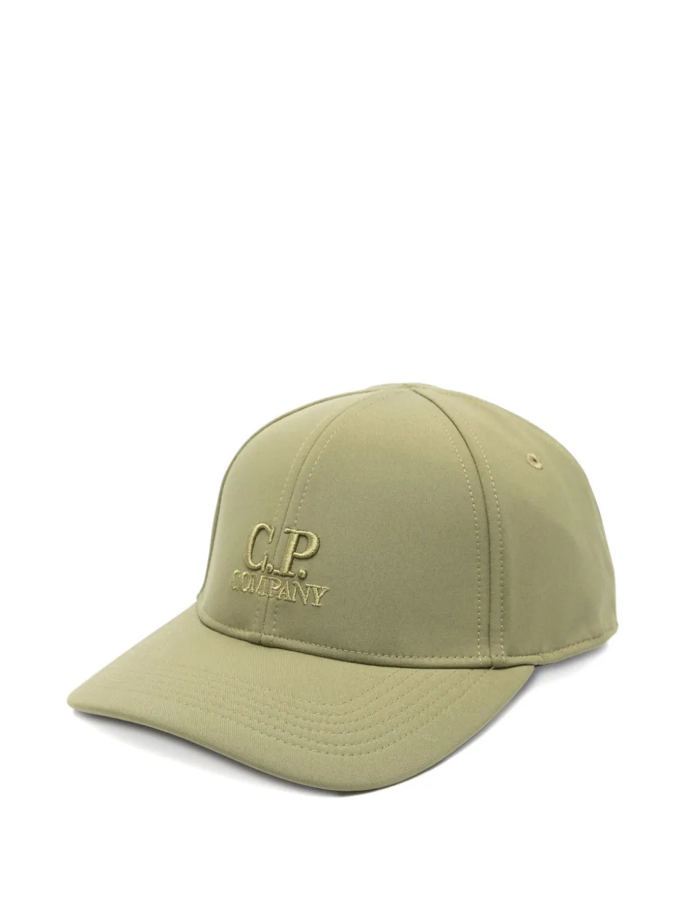 C.p. Company Logo-embroidered Cap In Green