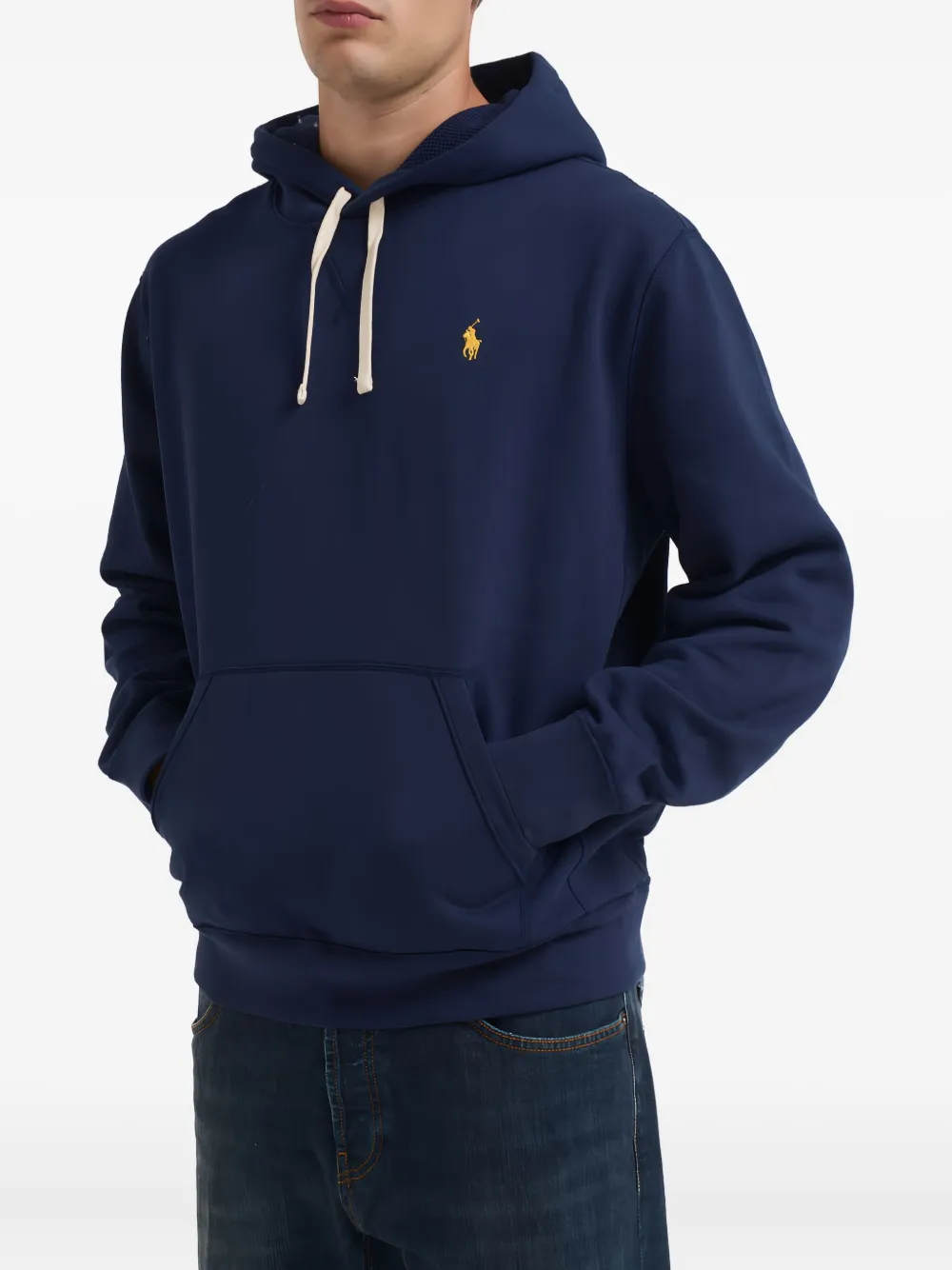 Polo Ralph Lauren Logo-embroidery Long-sleeve Hoodie In Blue