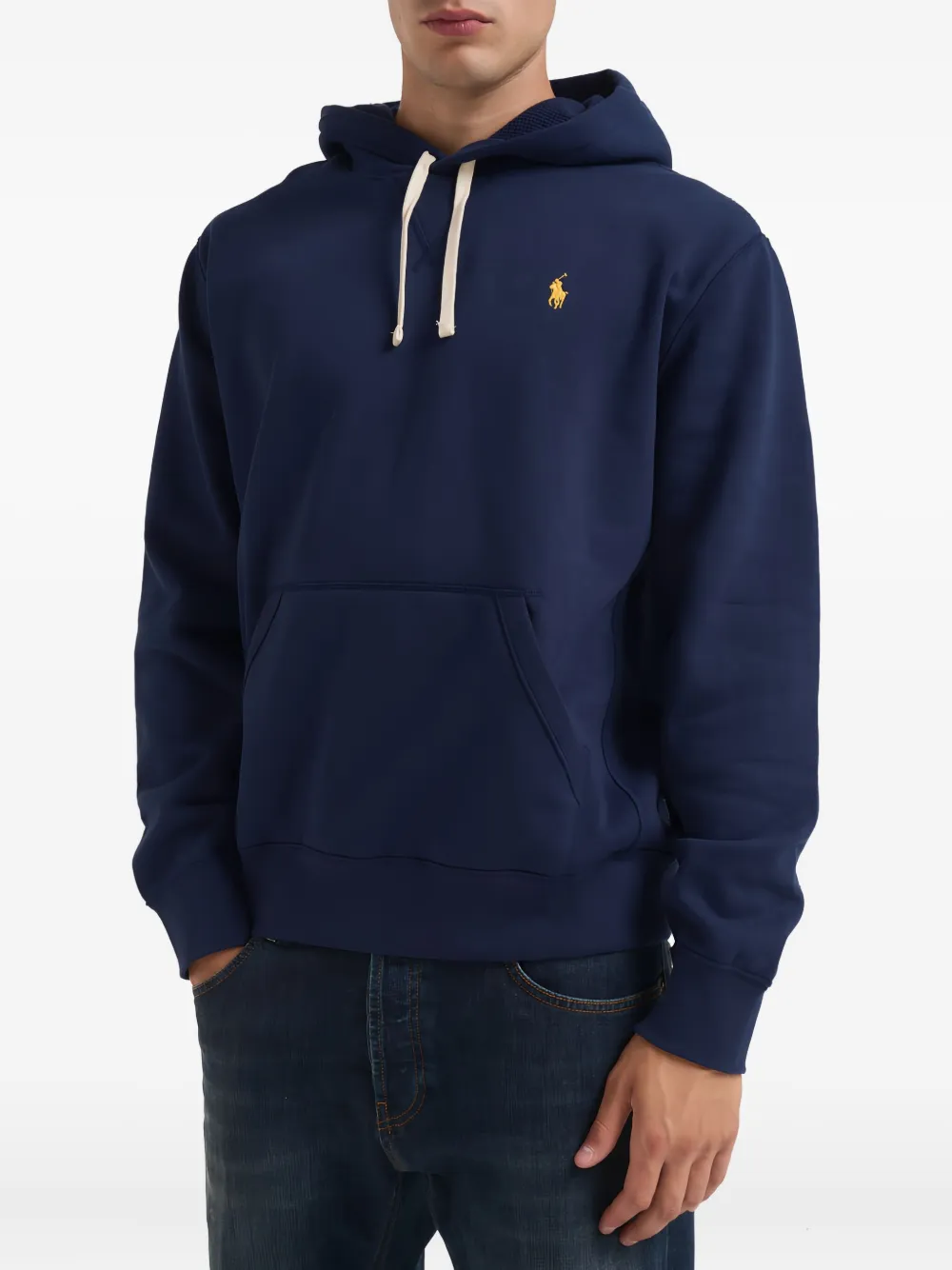Polo Ralph Lauren Logo-embroidery Long-sleeve Hoodie In Blue