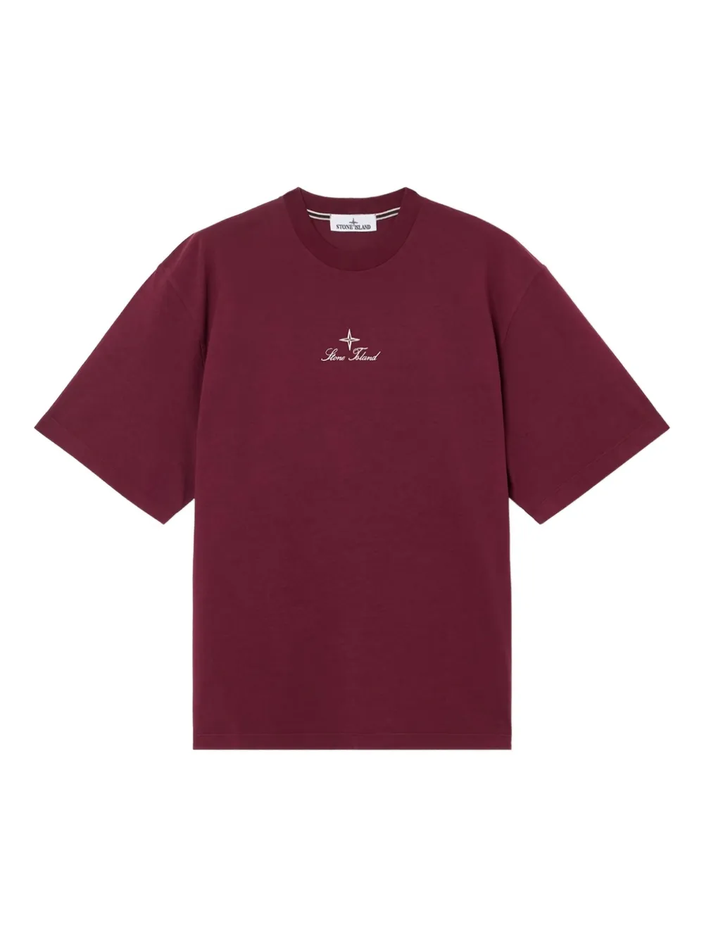 Stone Island embroidered polo shirt | Red | Image 1