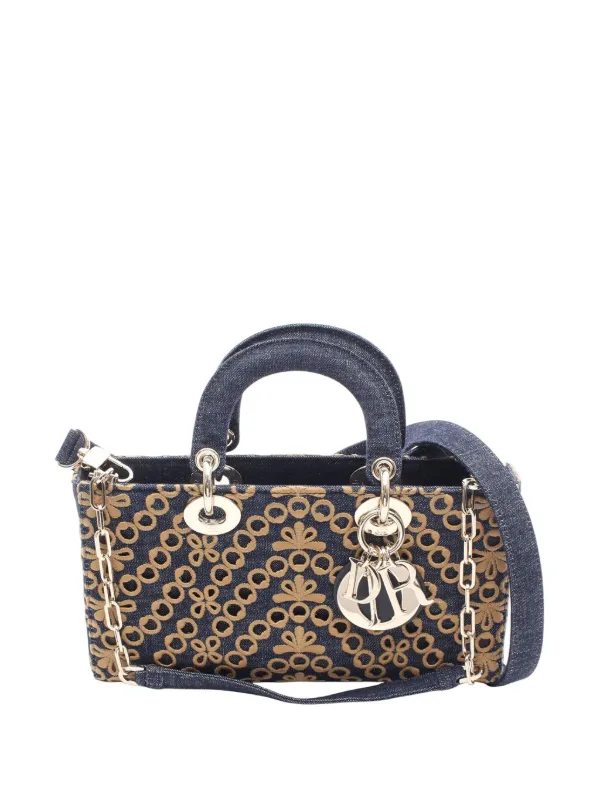 Christian Dior Pre-Owned 2010-2025 Medium Embroidered Denim Lady D